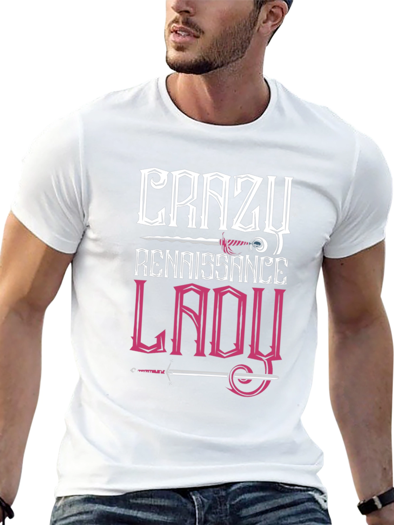 Crazy Renaissance Lady Graphic T-Shirt