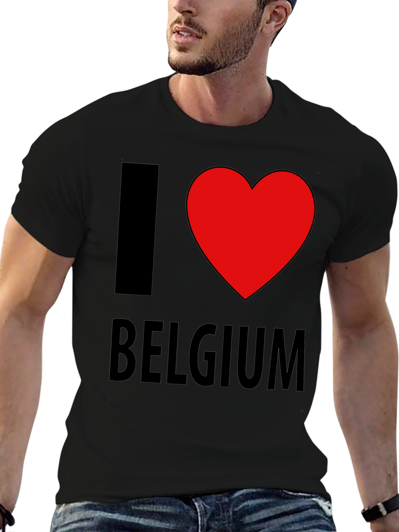 I Heart Belgium Black T-Shirt