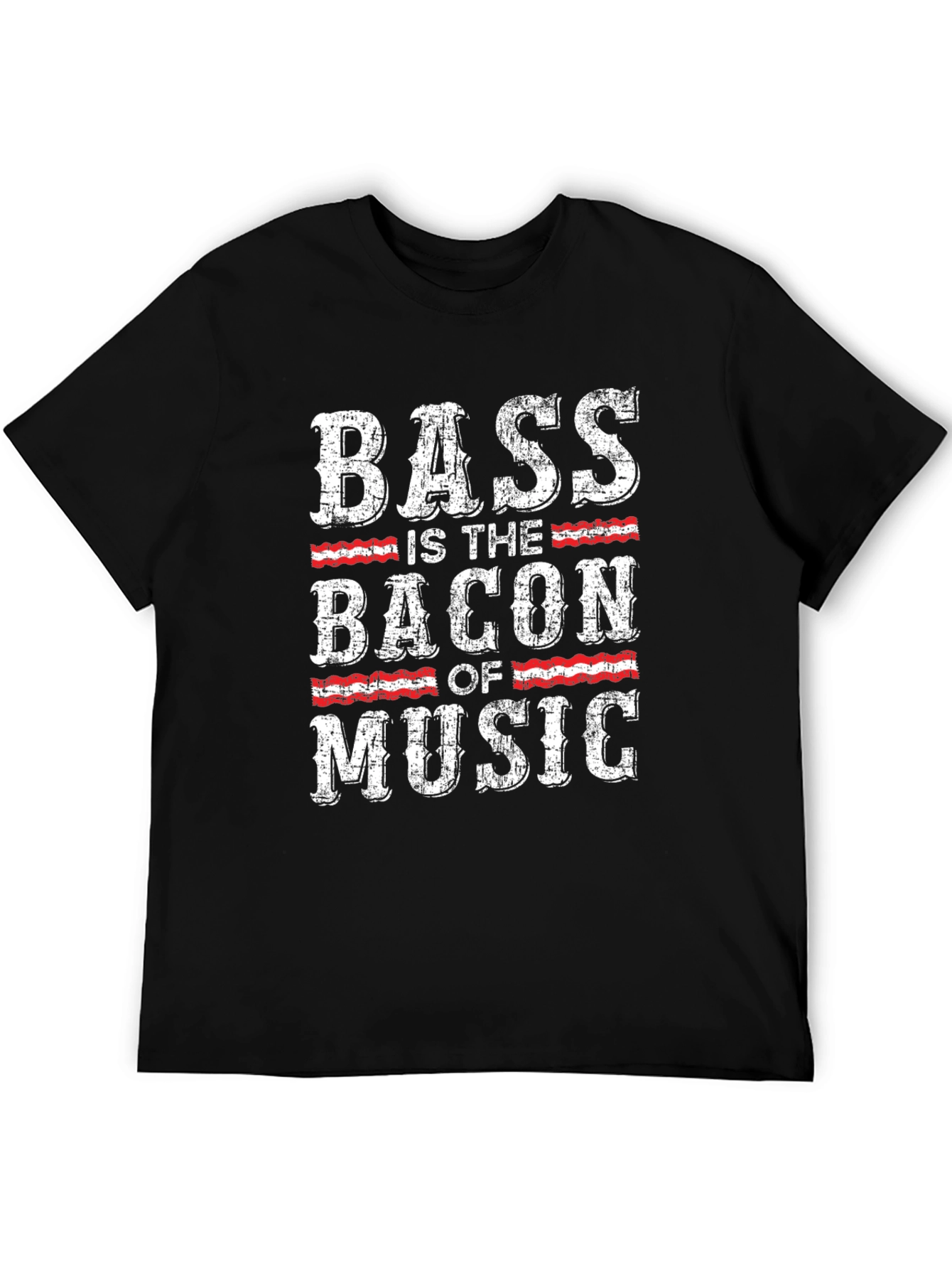 Bass is the Bacon of Music Black T-Shirt