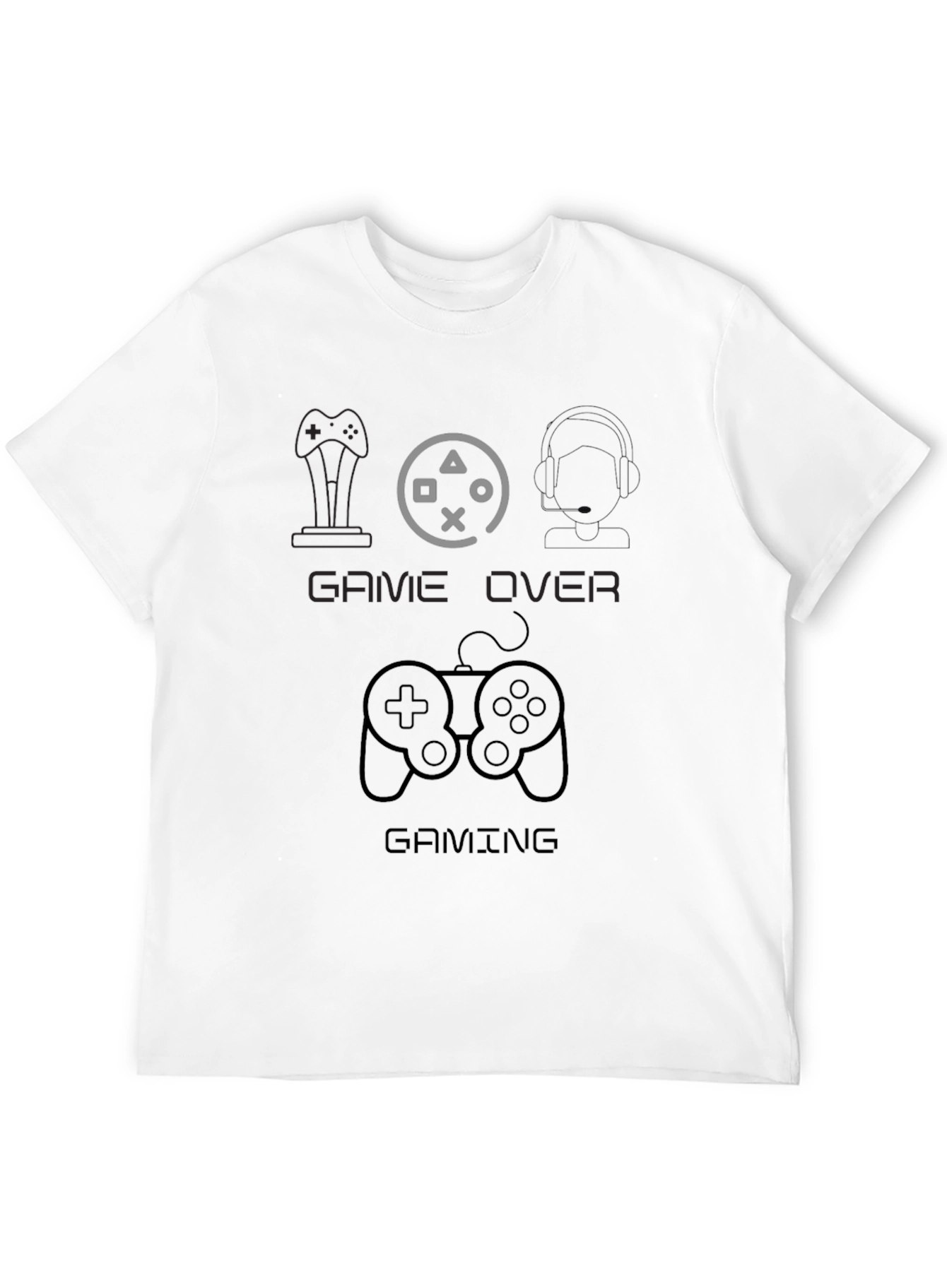 Game Over Gaming T-Shirt - Black Graphic Tee