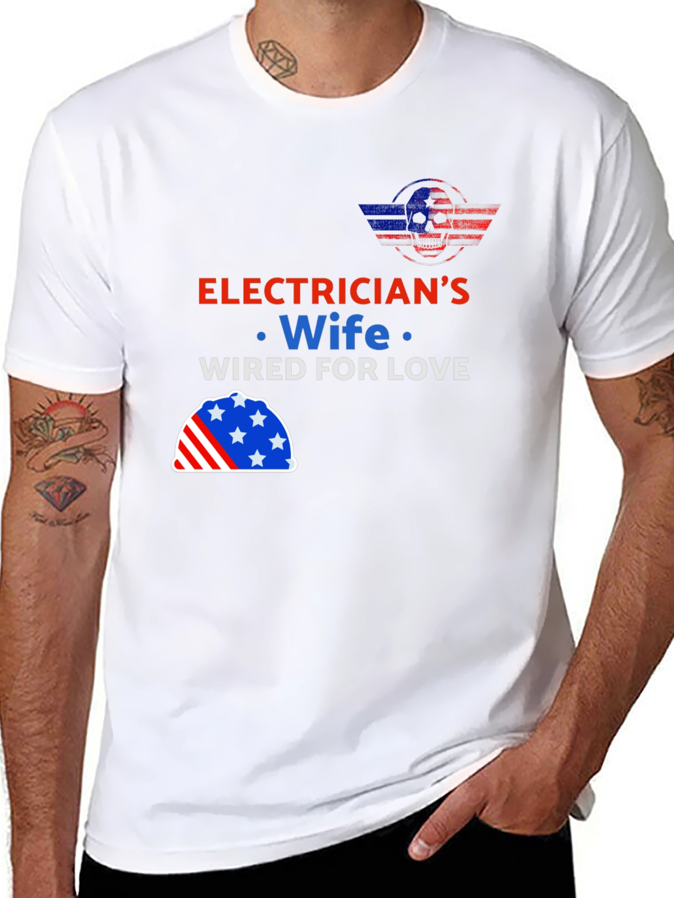 Electricians Wife - Wired For Love T-Shirt