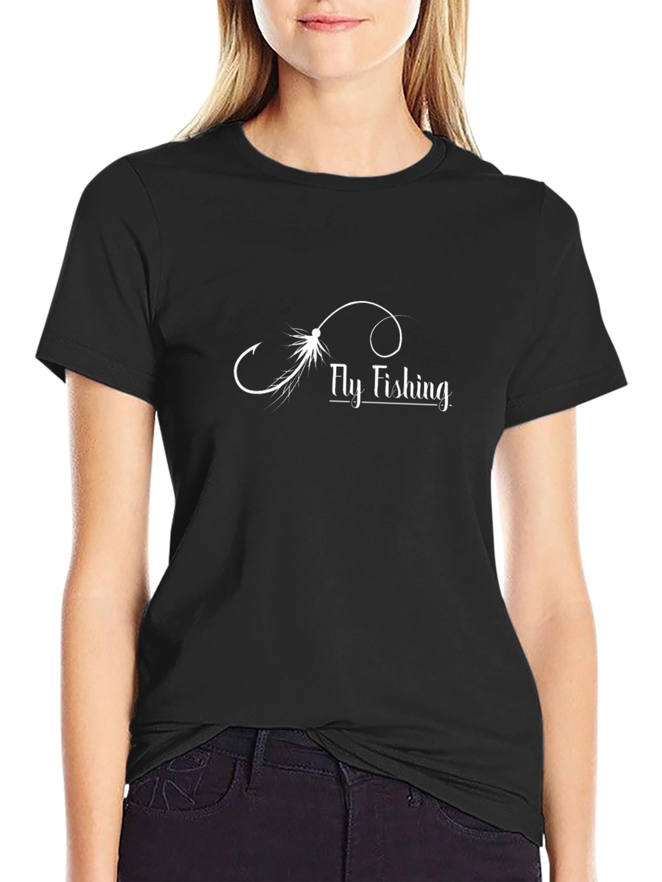 Fly Fishing Graphic T-Shirt - Classic Black Tee