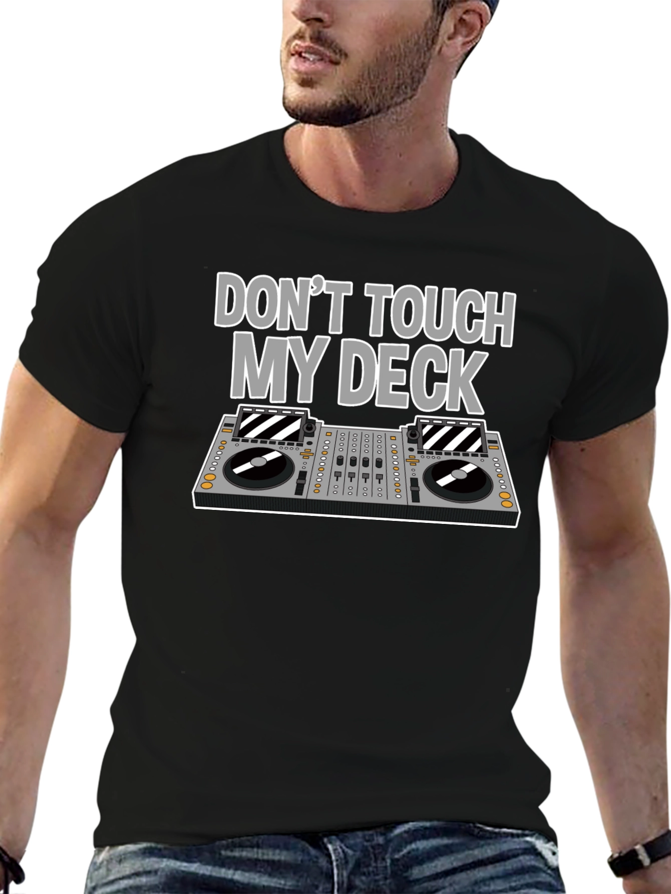 Dont Touch My Deck T-Shirt DJ Black Graphic Tee