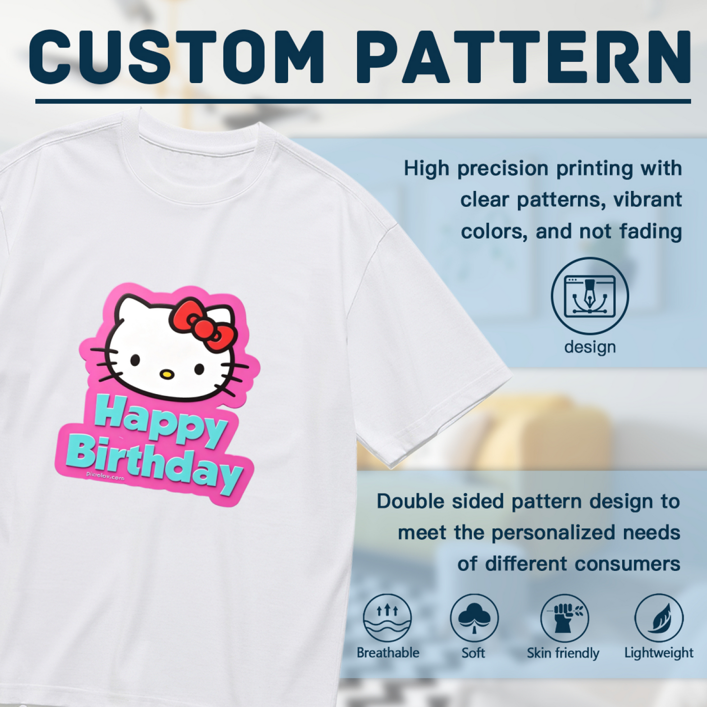 Happy Birthday Hello Kitty Festive Graphic Plus?Size Women Tee