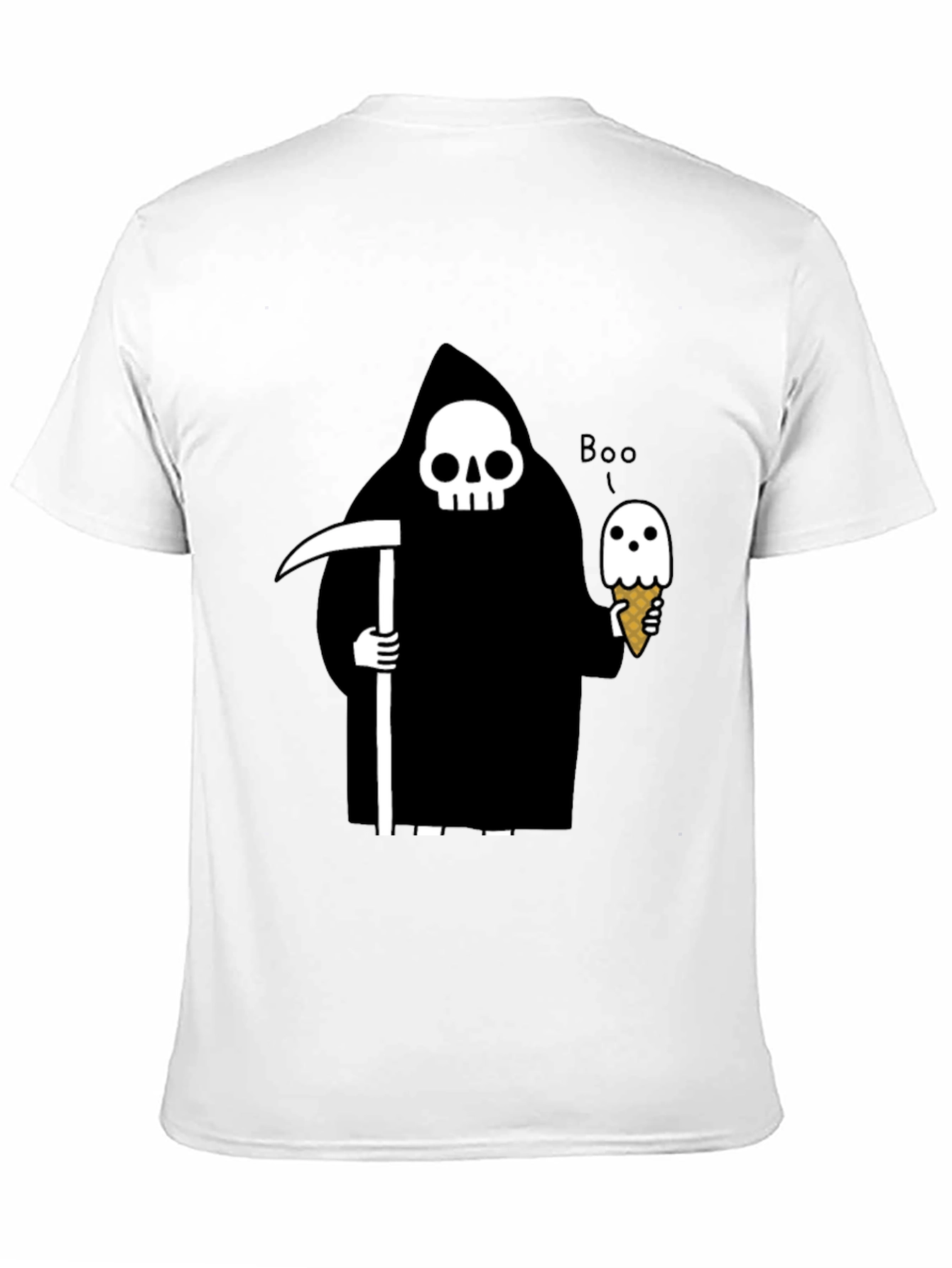 Grim Reaper Ice Cream Graphic T-Shirt