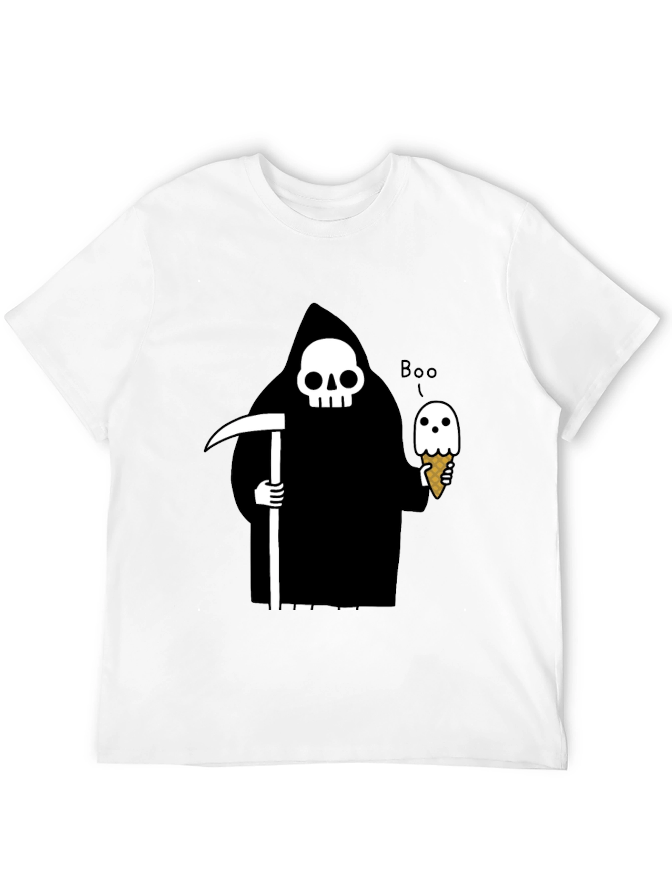 Grim Reaper Ice Cream Graphic T-Shirt
