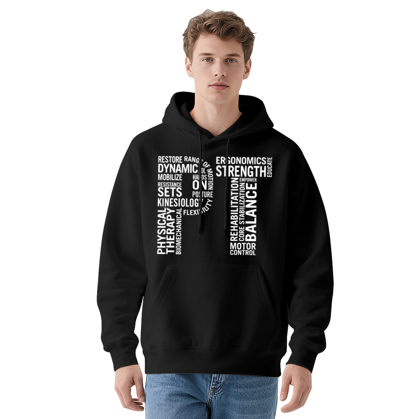 Physical Therapy Word Cloud Unisex Hoodie, All-Day Relax Fit