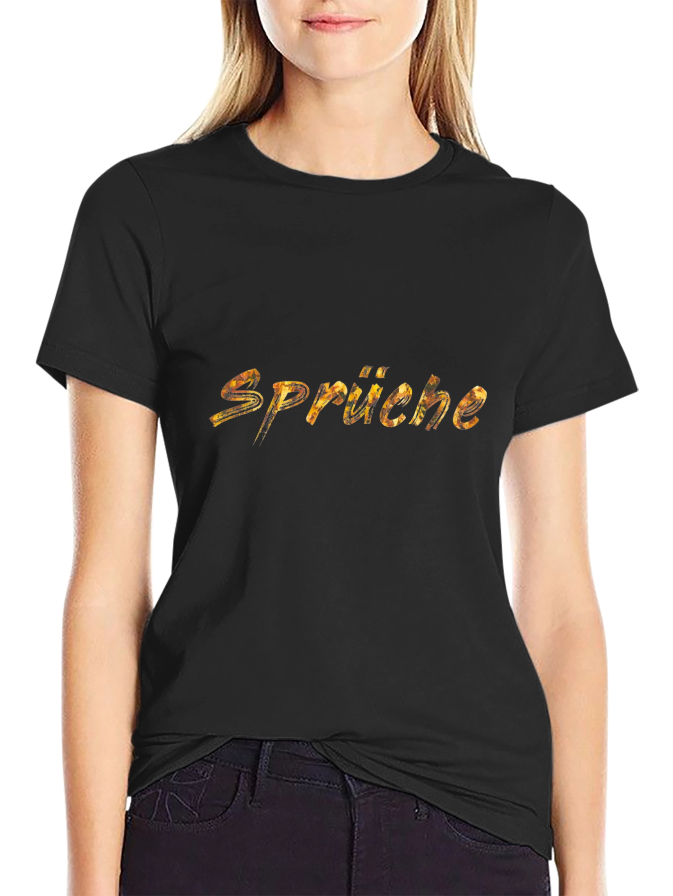 Sprüche Black Graphic T-Shirt