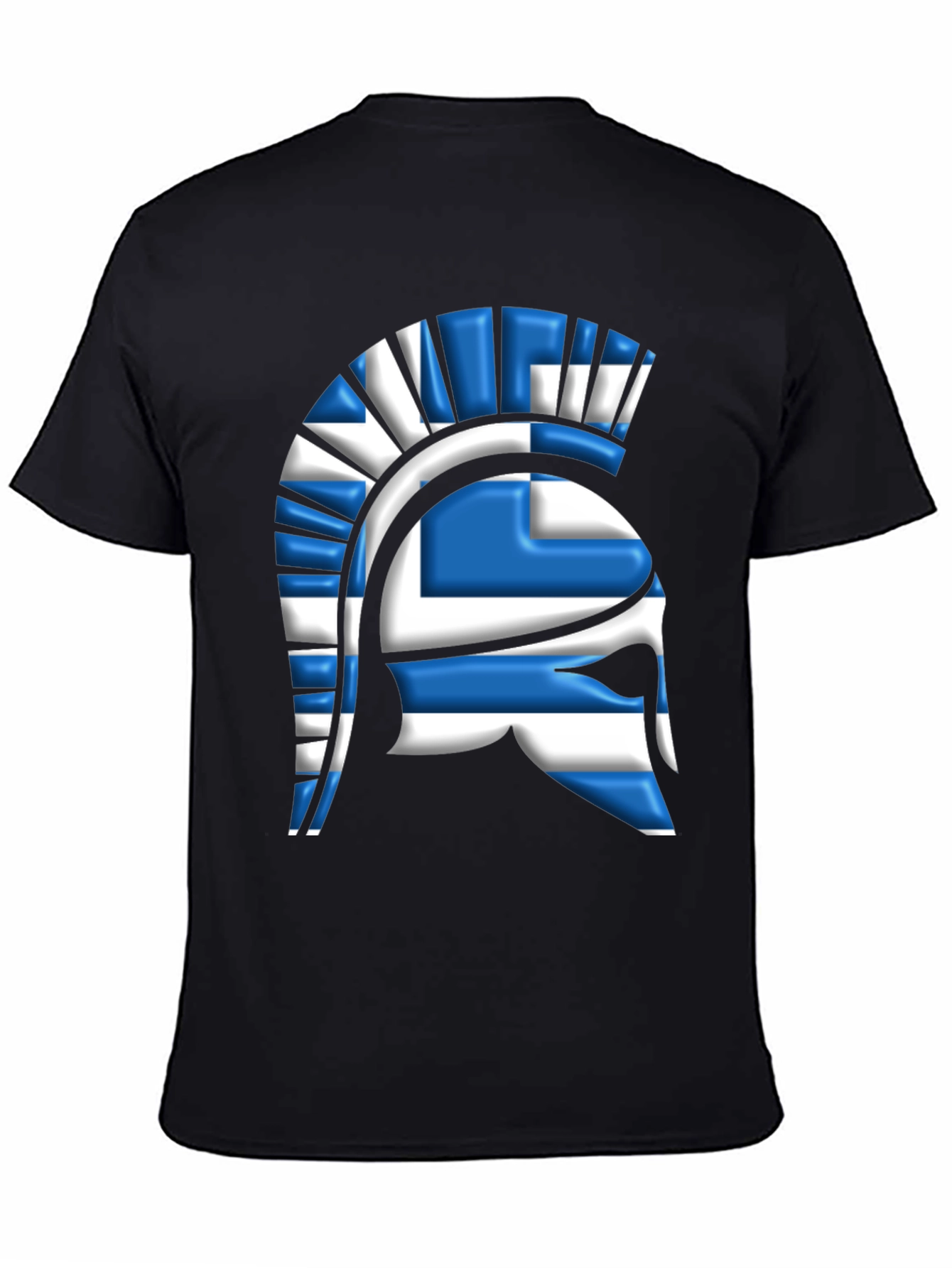 Greek Spartan Helmet Flag T-Shirt