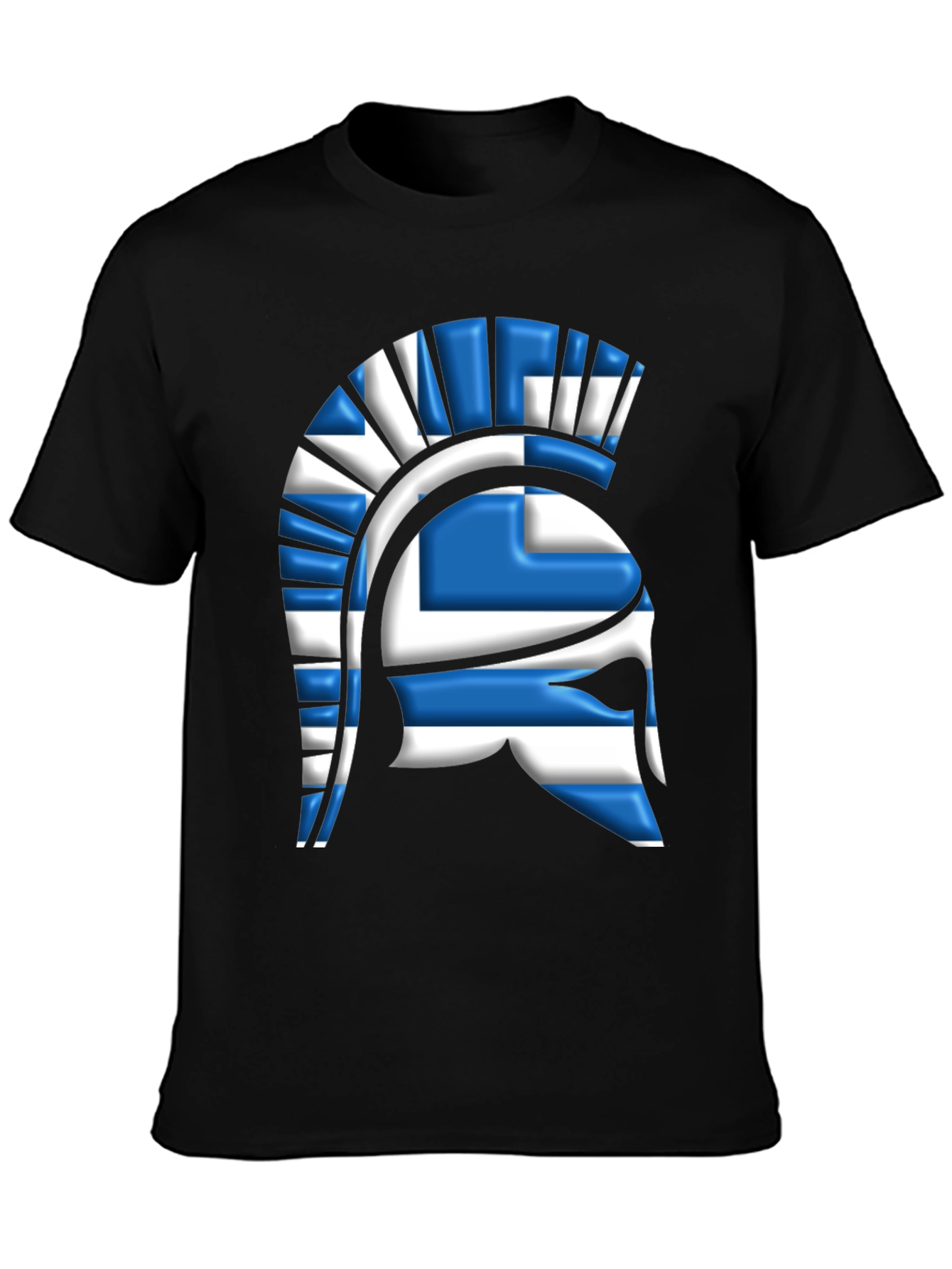 Greek Spartan Helmet Flag T-Shirt