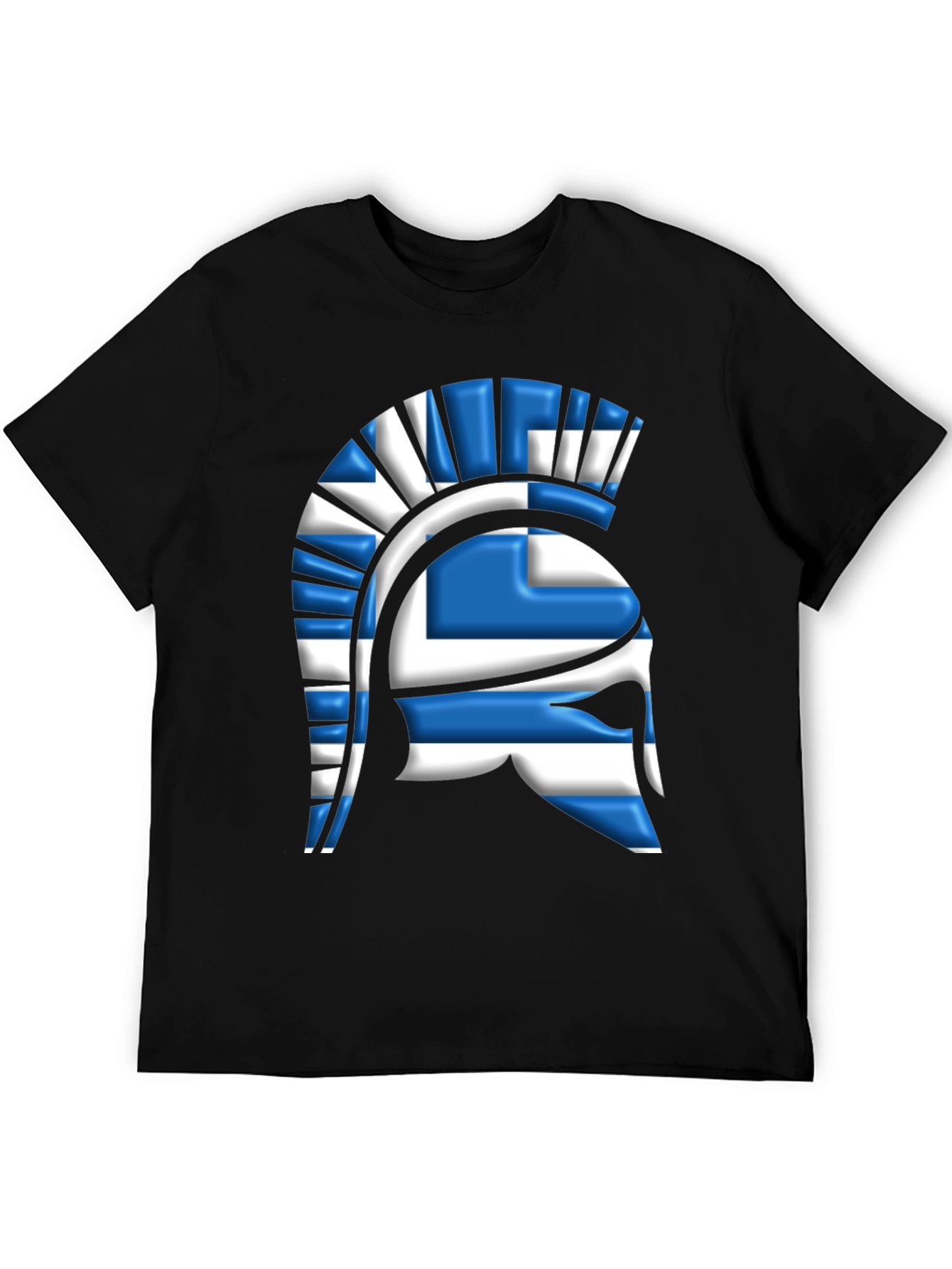 Greek Spartan Helmet Flag T-Shirt