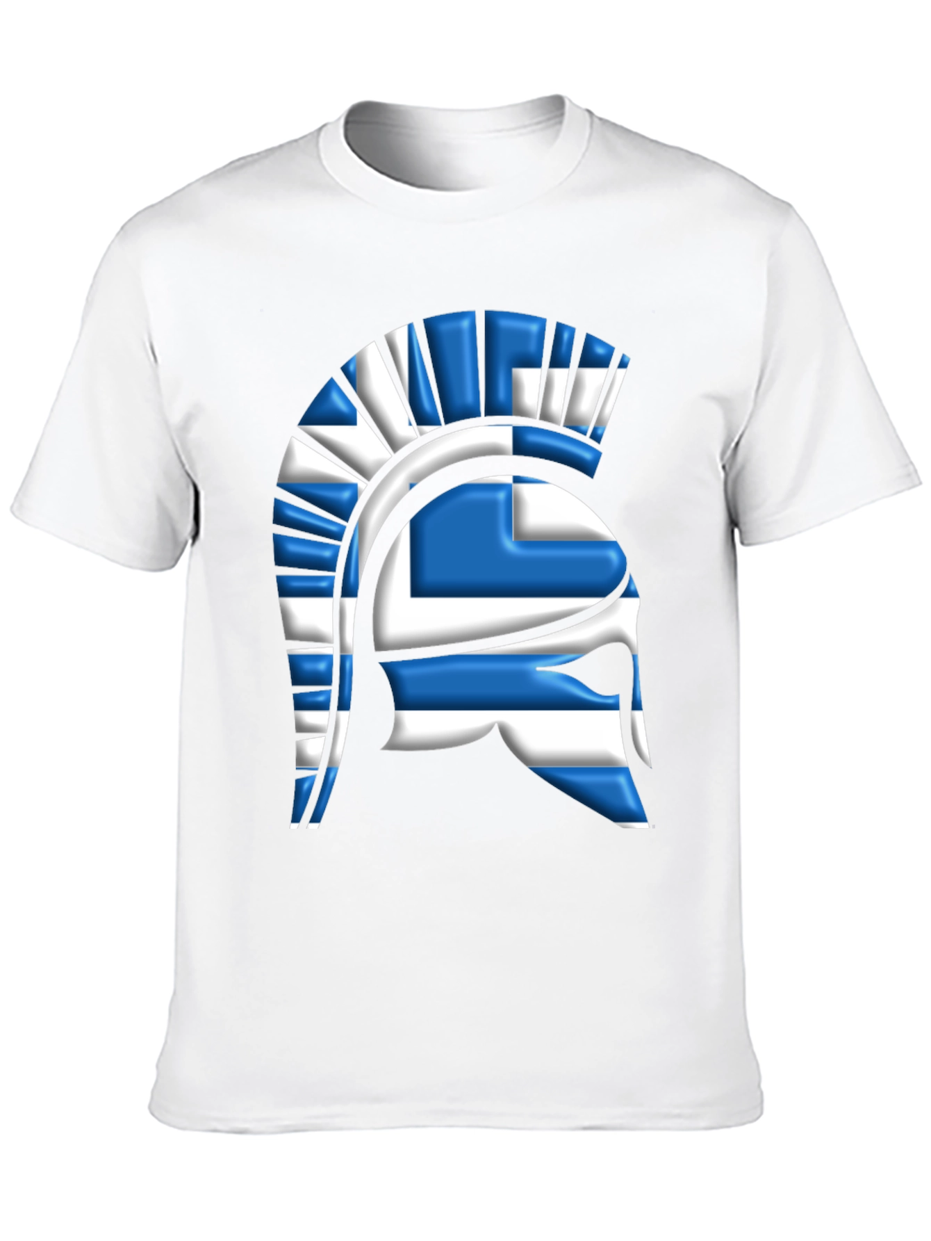 Greek Spartan Helmet Flag T-Shirt