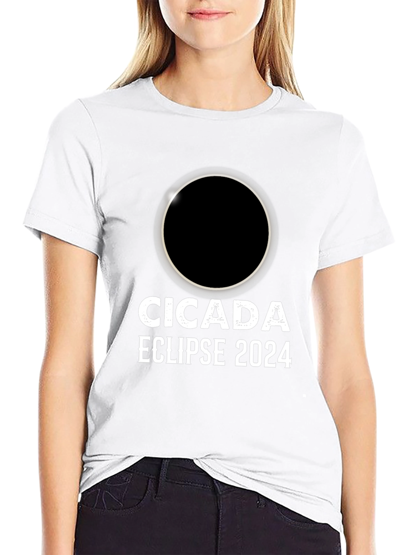Cicada Eclipse 2024 Black T-Shirt