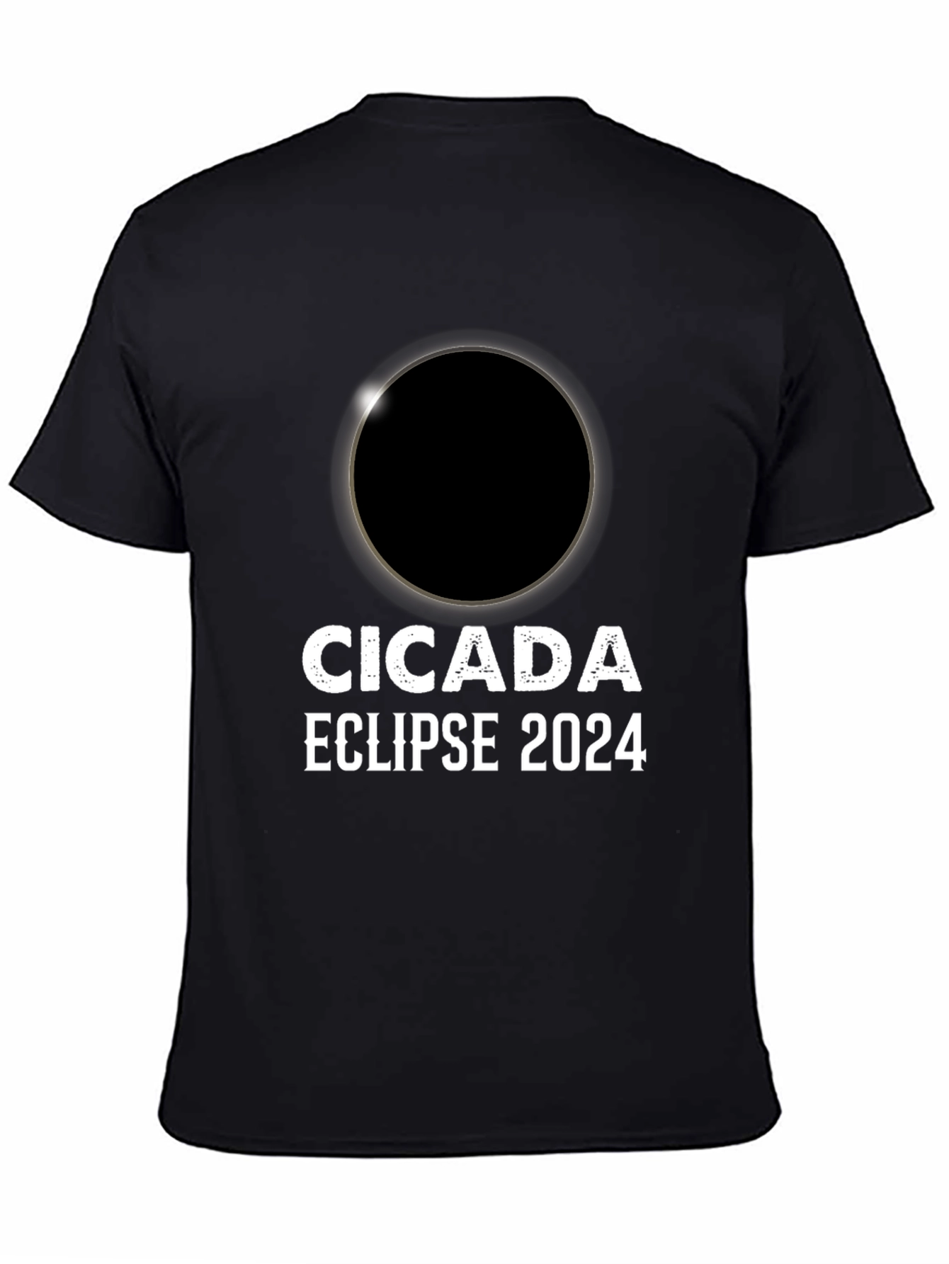 Cicada Eclipse 2024 Black T-Shirt