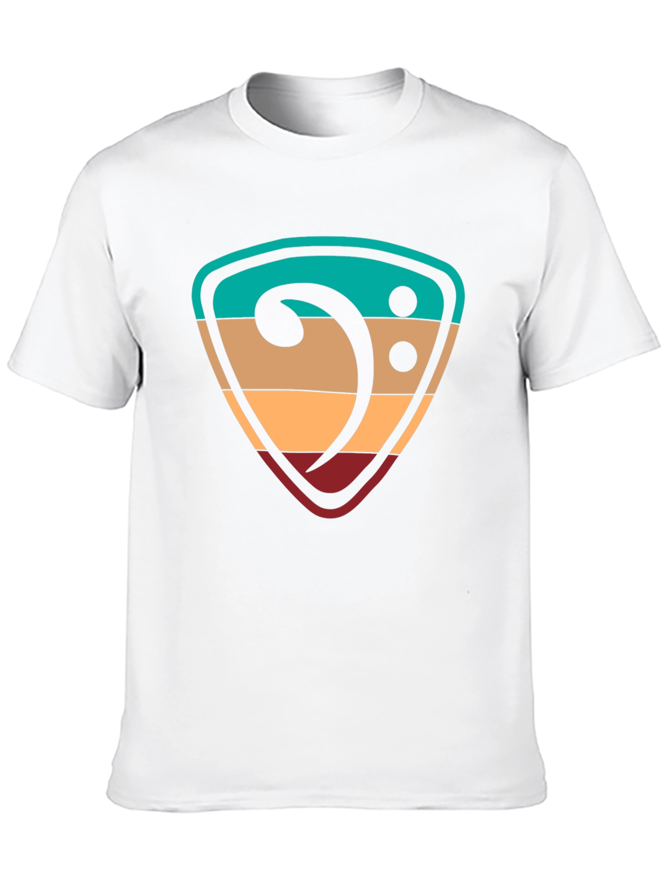 Retro Music Bass Clef Graphic T-Shirt