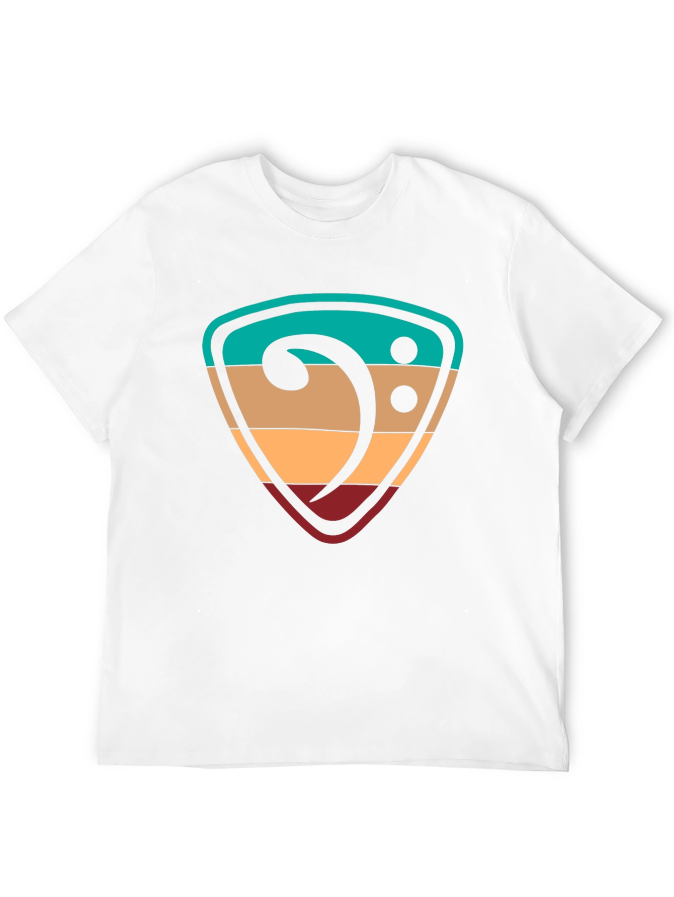 Retro Music Bass Clef Graphic T-Shirt