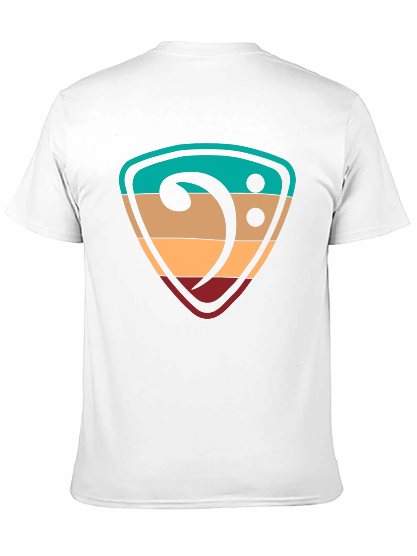 Retro Music Bass Clef Graphic T-Shirt