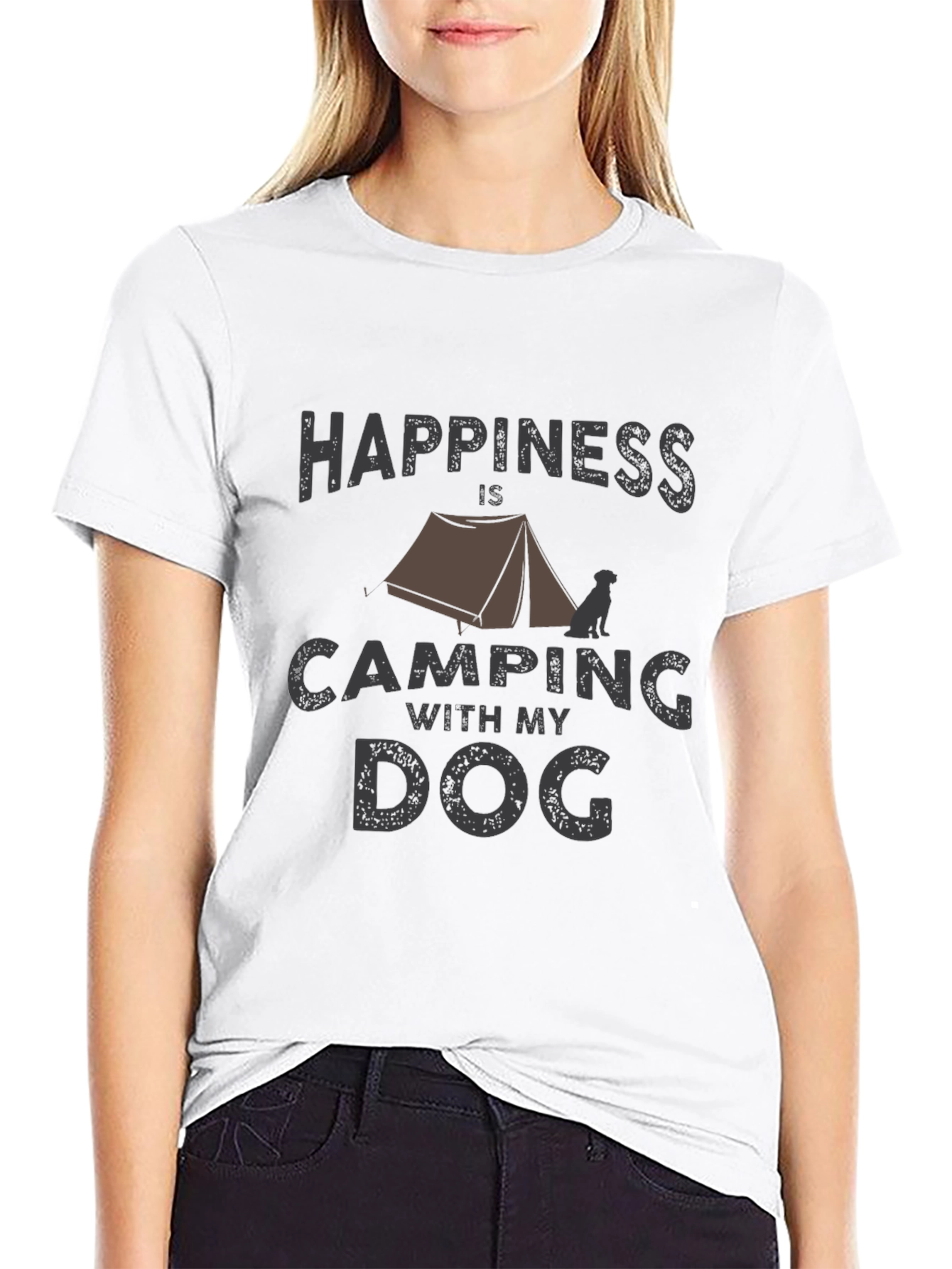 Happiness Camping with My Dog T-Shirt