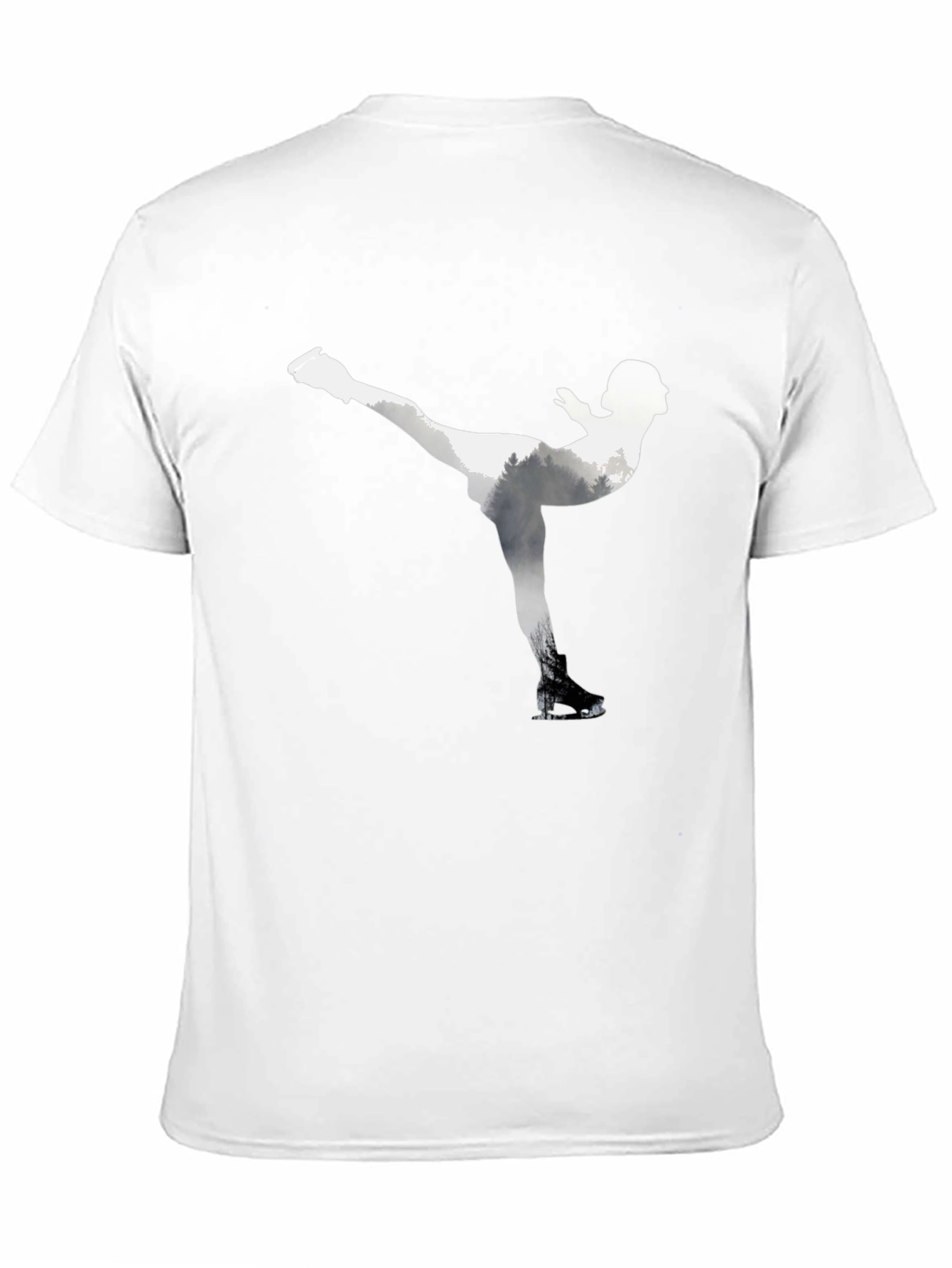 Figure Skating Graphic Tee - Black Cotton