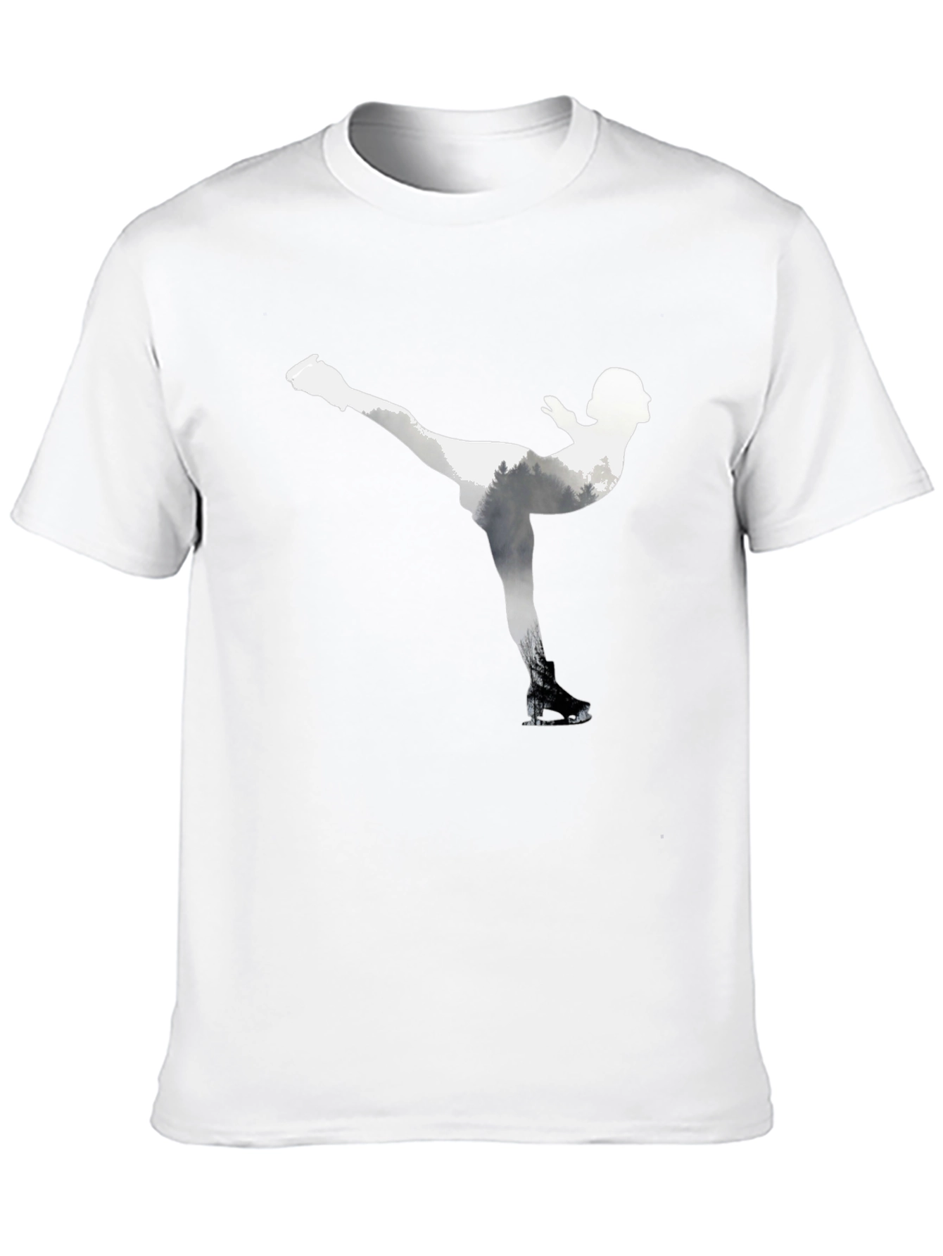 Figure Skating Graphic Tee - Black Cotton