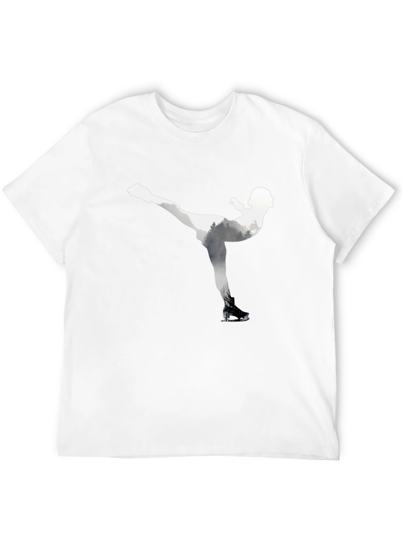 Figure Skating Graphic Tee - Black Cotton
