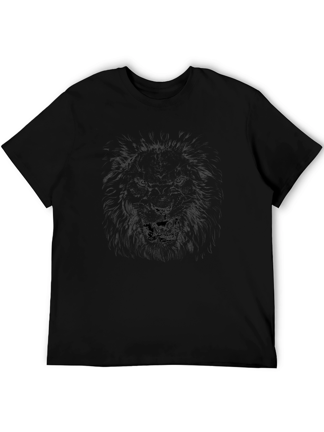 Black Lion Graphic Tee - Bold Statement Shirt