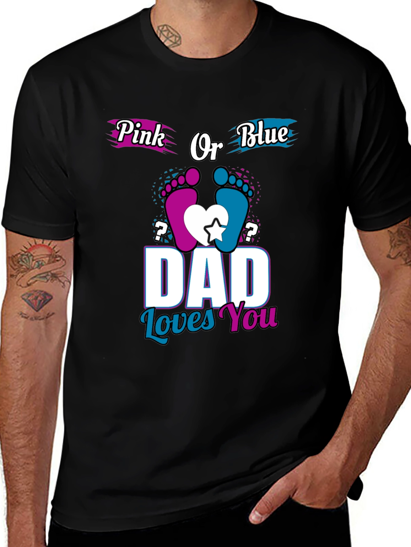 Dad Loves You Gender Reveal T-Shirt