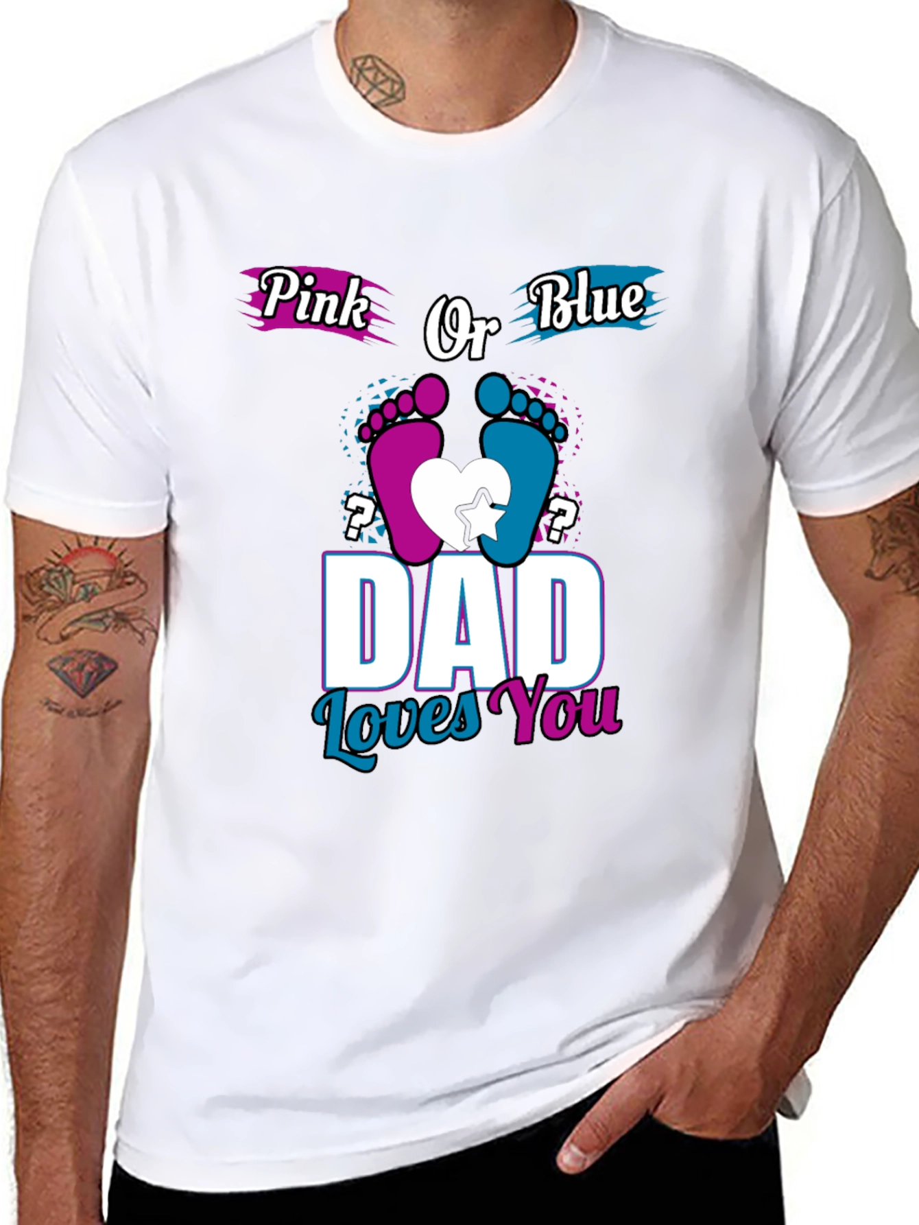 Dad Loves You Gender Reveal T-Shirt