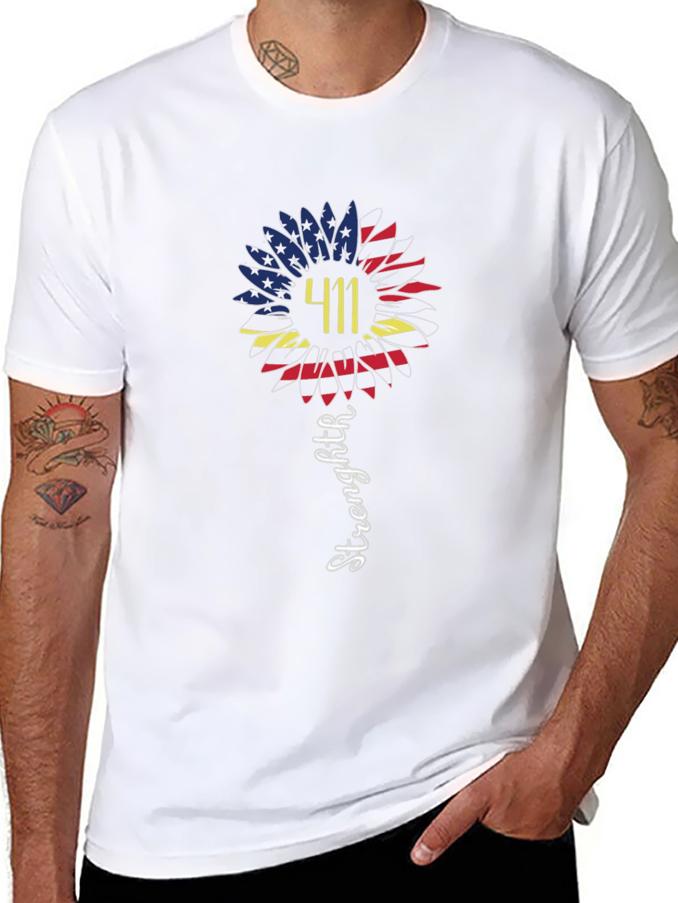 411 Strength Sunflower Graphic T-Shirt