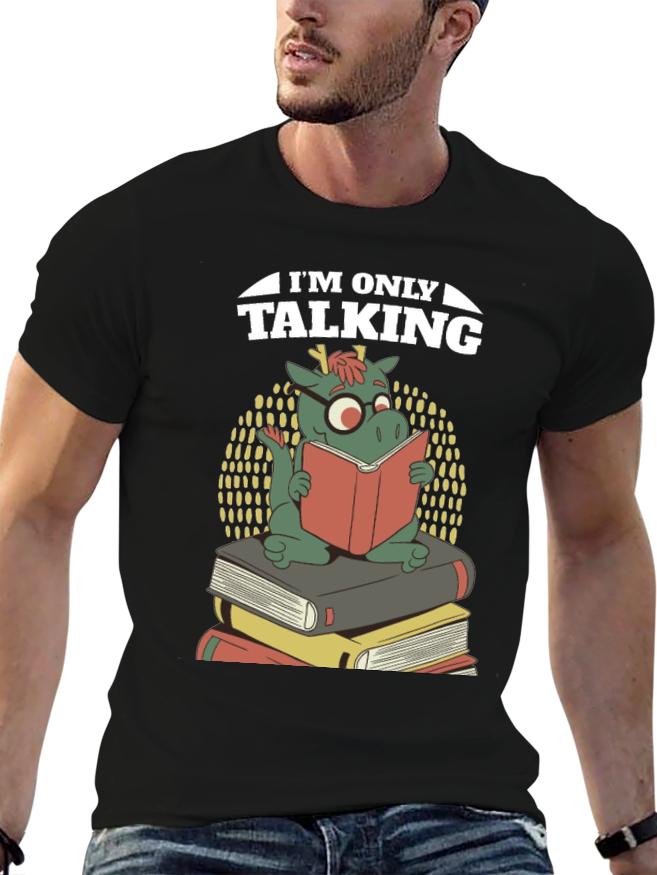 Book Dragon T-Shirt - Im Only Talking Funny Tee