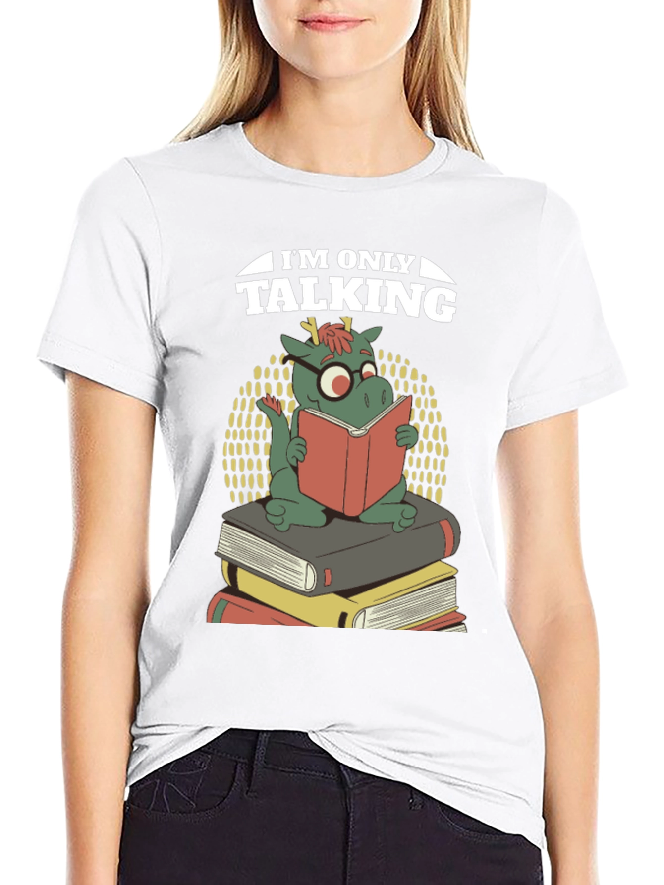 Book Dragon T-Shirt - Im Only Talking Funny Tee