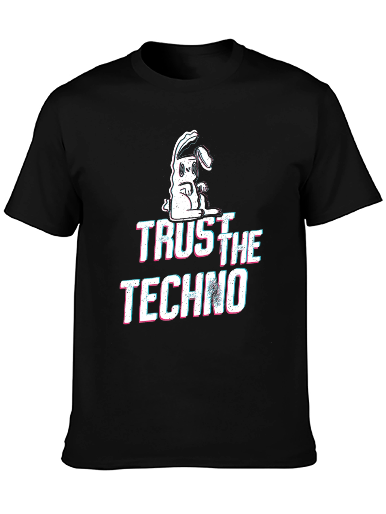 Trust the Techno Black Graphic T-Shirt