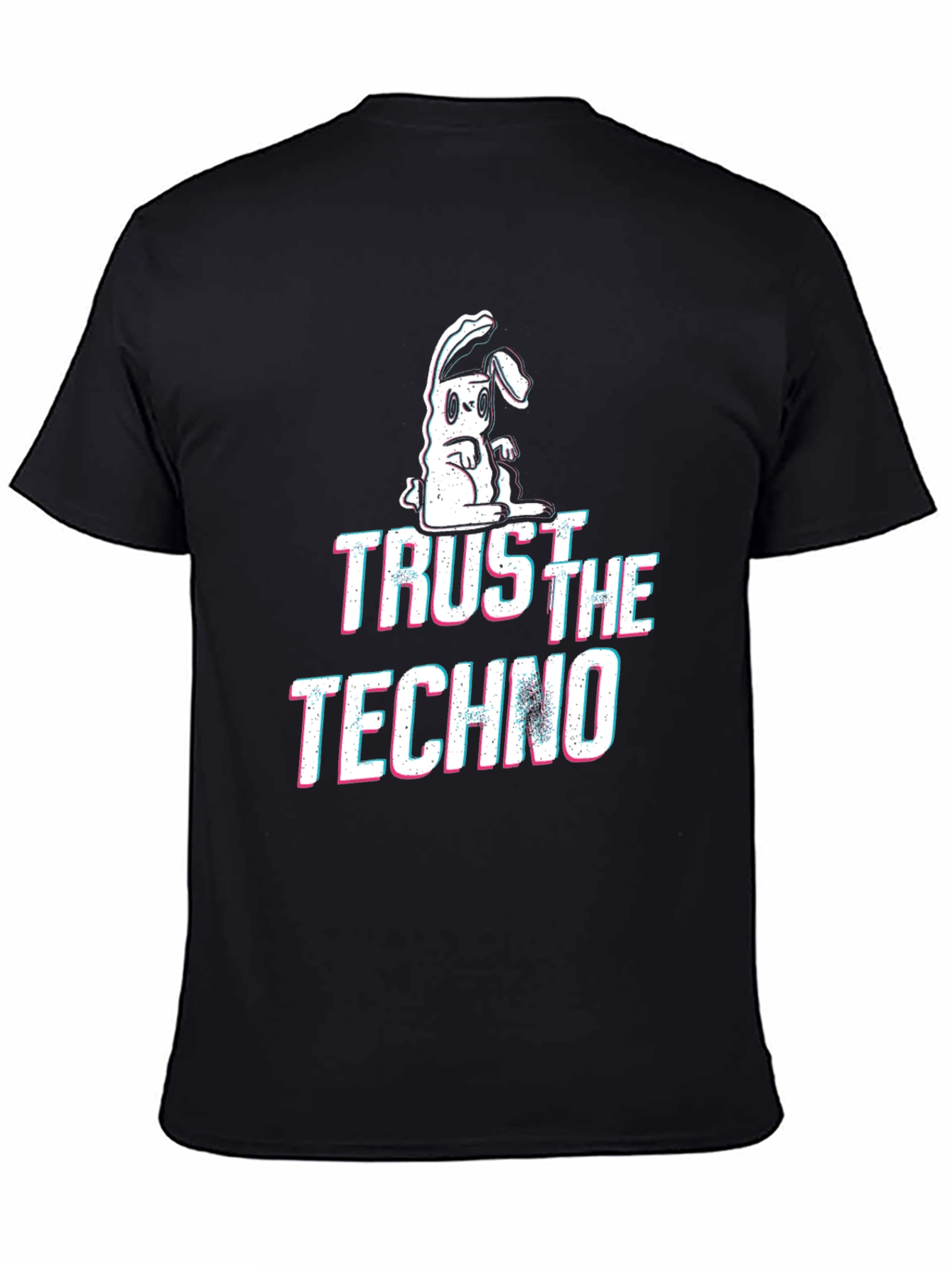 Trust the Techno Black Graphic T-Shirt