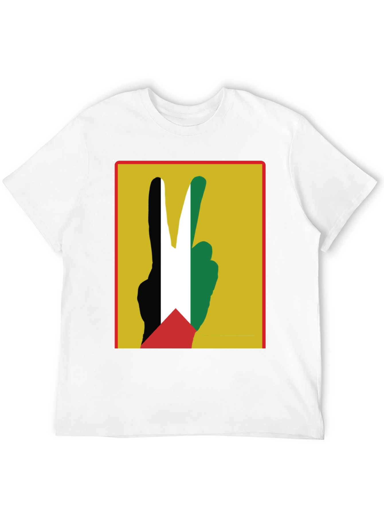 Peace Palestine T-Shirt Black Cotton Tee