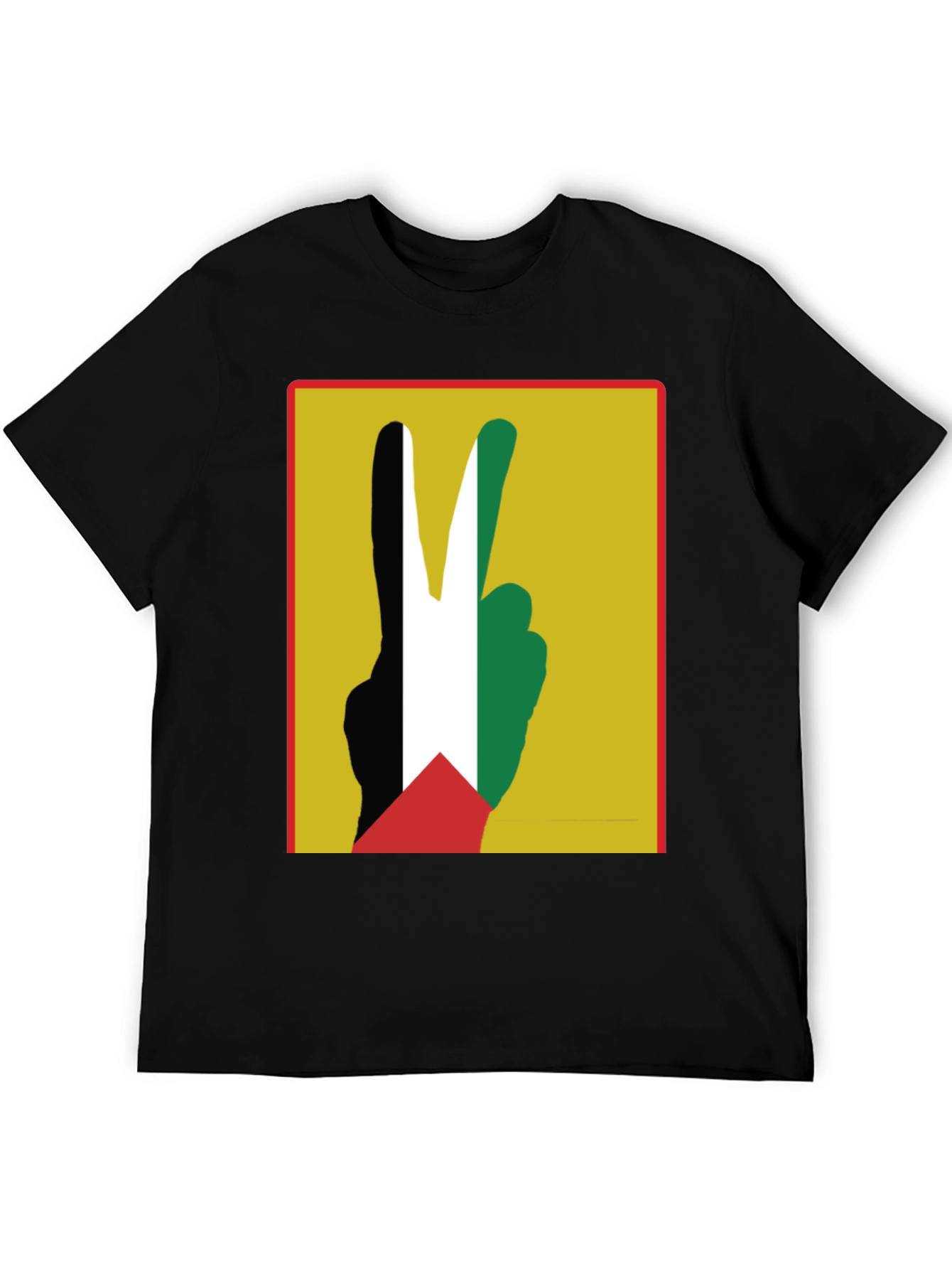 Peace Palestine T-Shirt Black Cotton Tee
