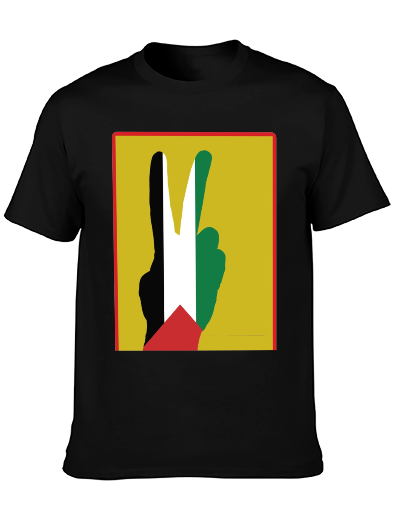 Peace Palestine T-Shirt Black Cotton Tee