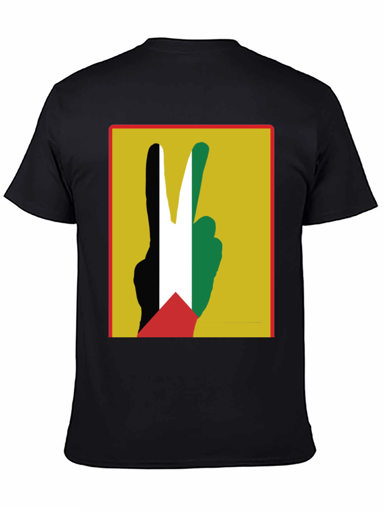 Peace Palestine T-Shirt Black Cotton Tee