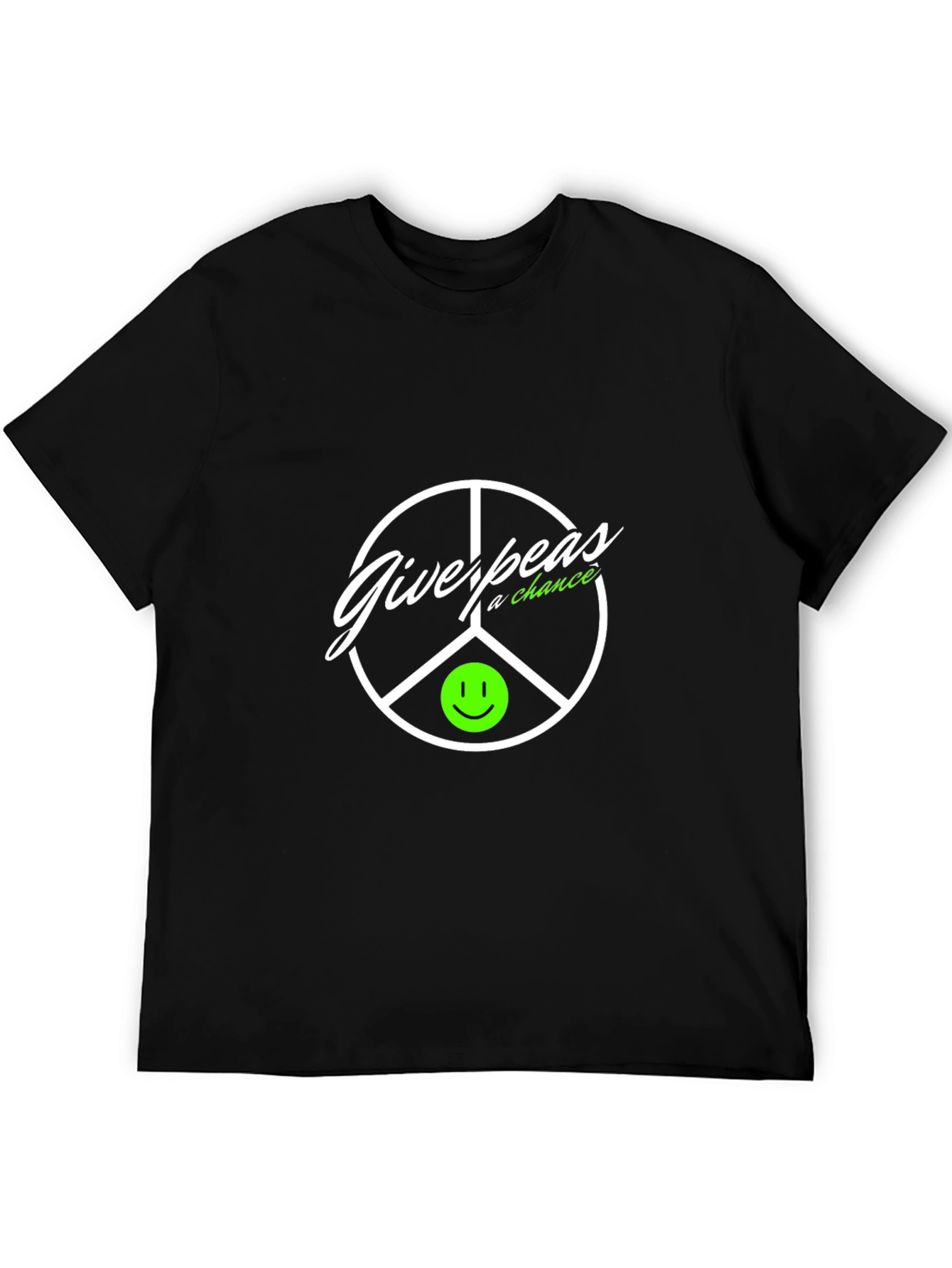 Give Peas a Chance T-Shirt Black