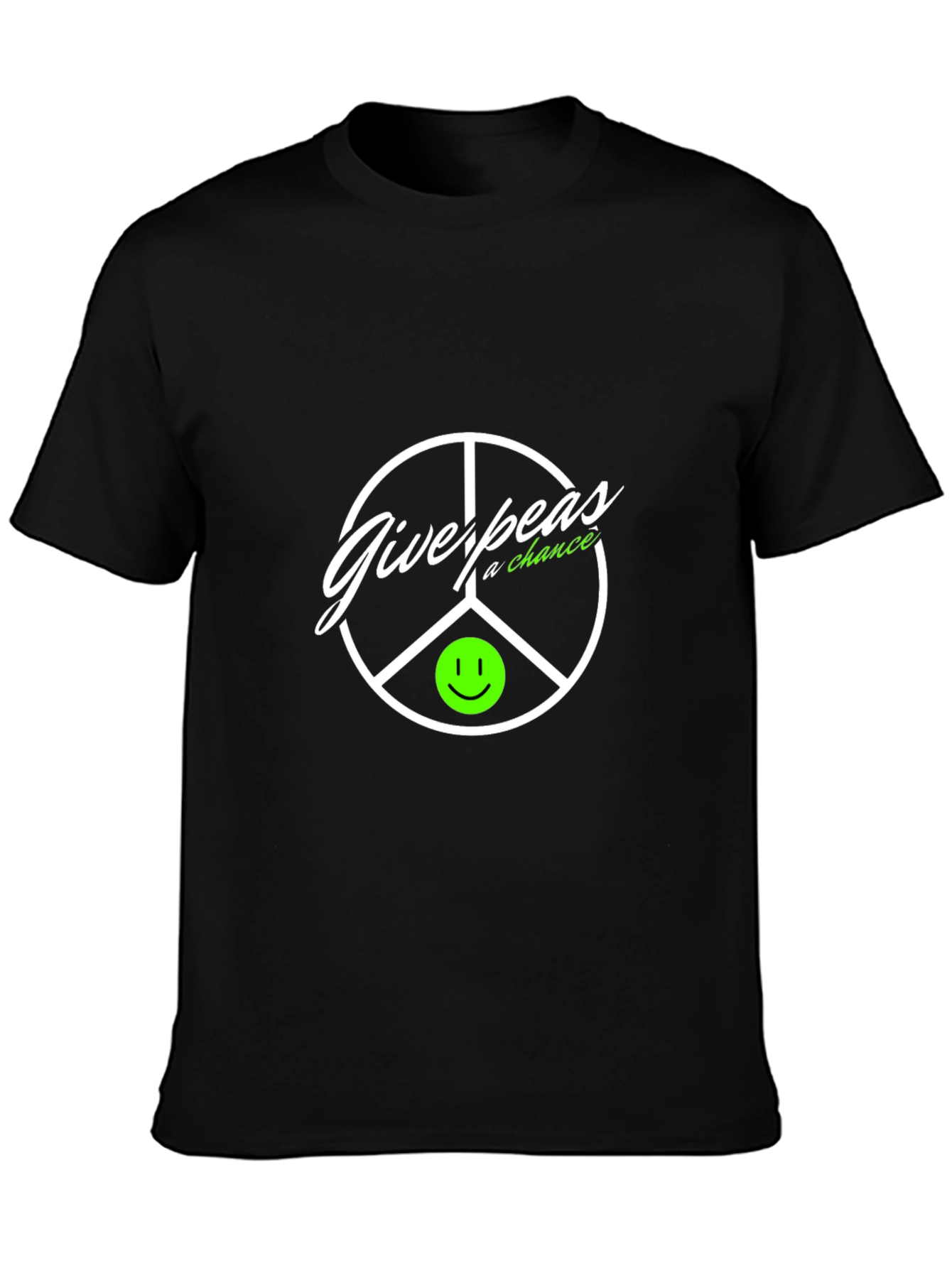 Give Peas a Chance T-Shirt Black