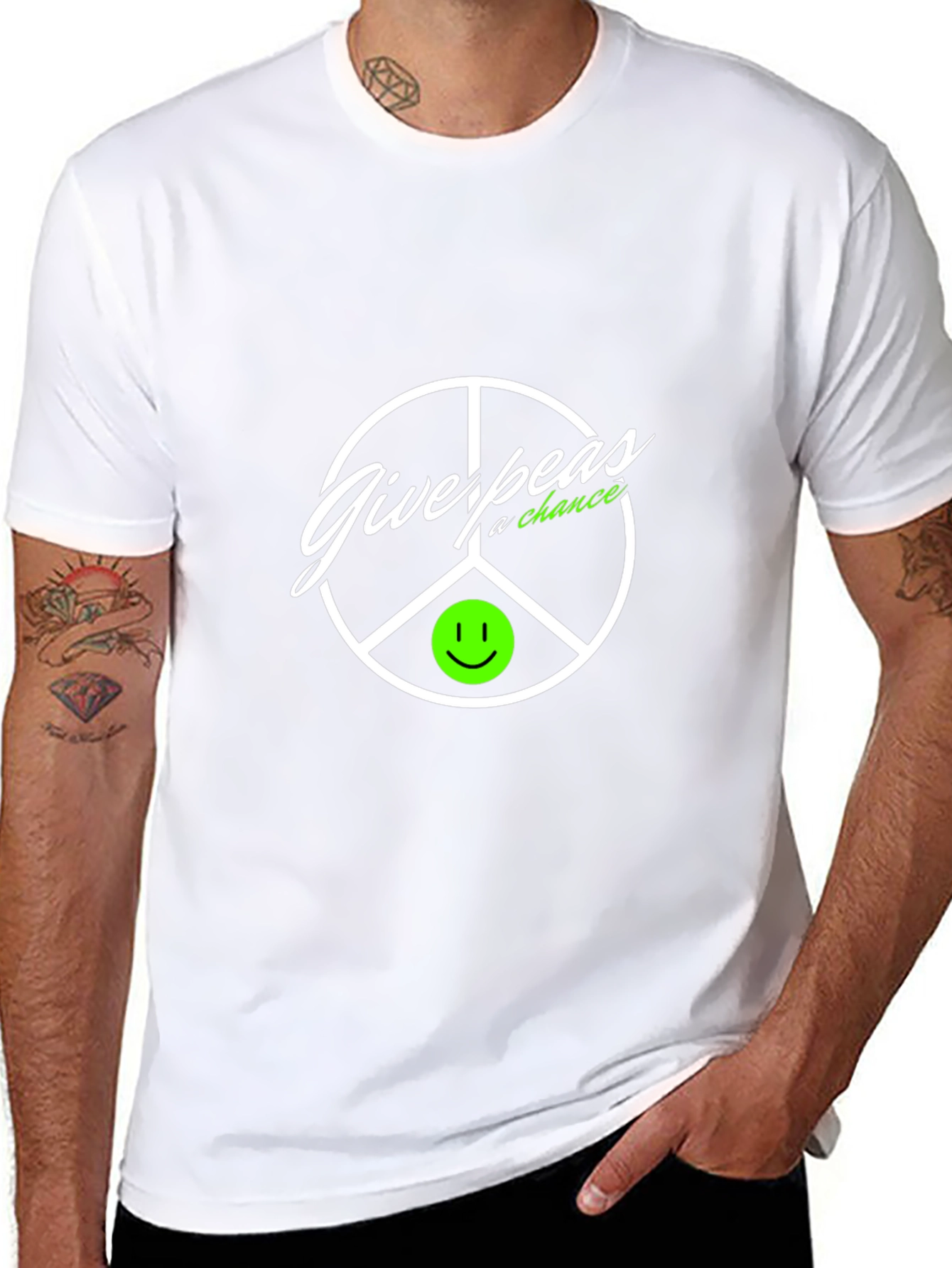 Give Peas a Chance T-Shirt Black