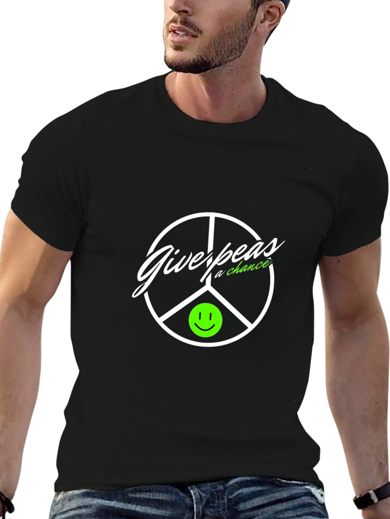 Give Peas a Chance T-Shirt Black