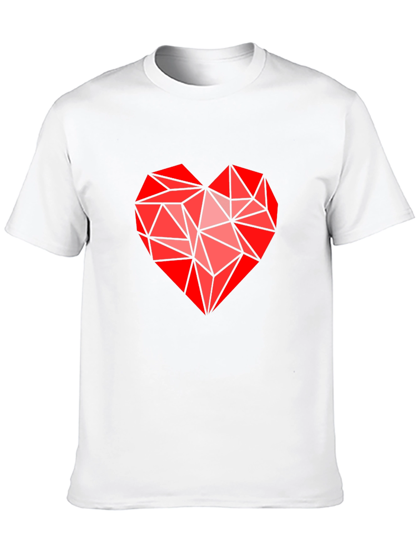 Geometric Heart Graphic Tee - Modern Love Statement Shirt