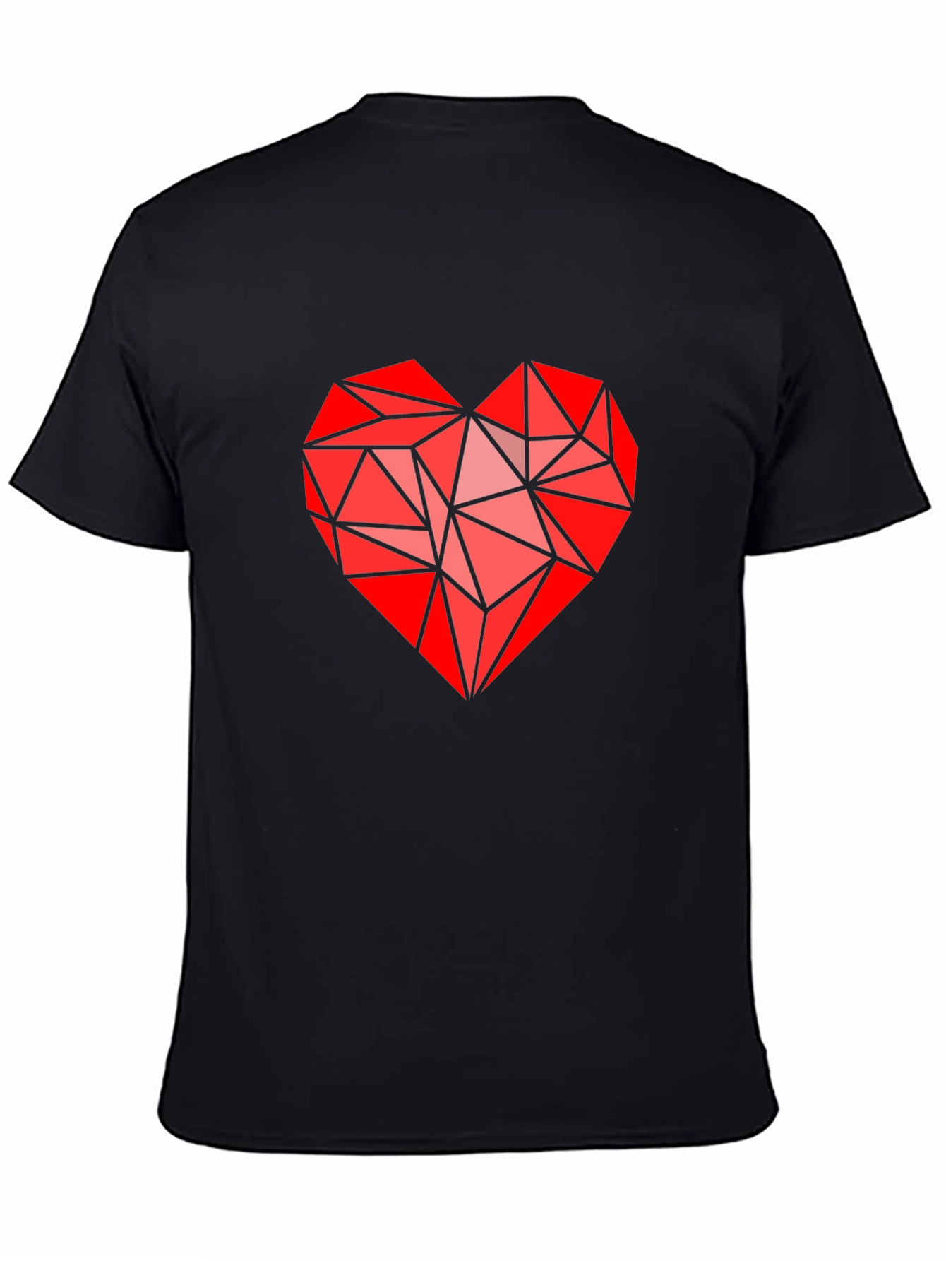 Geometric Heart Graphic Tee - Modern Love Statement Shirt