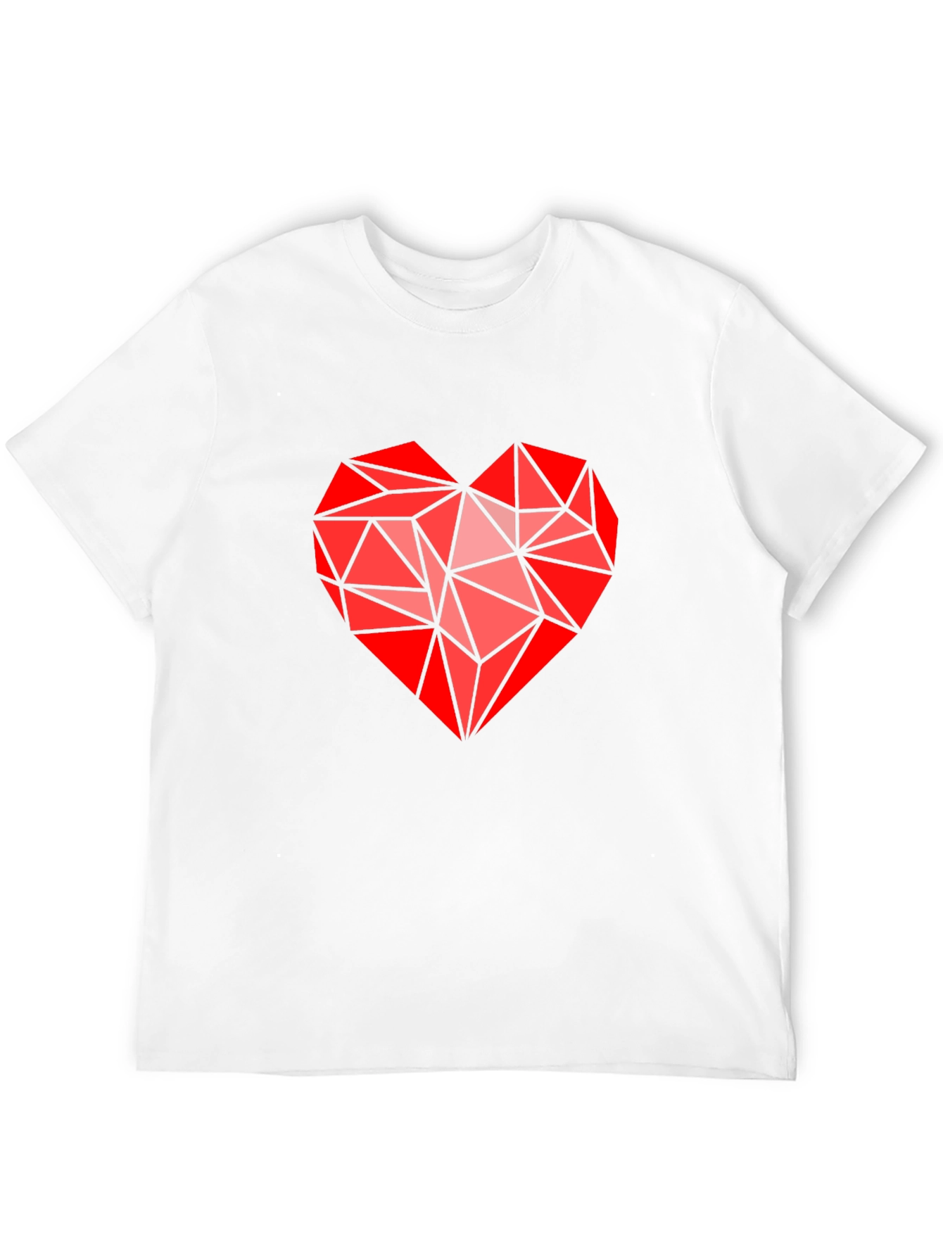 Geometric Heart Graphic Tee - Modern Love Statement Shirt