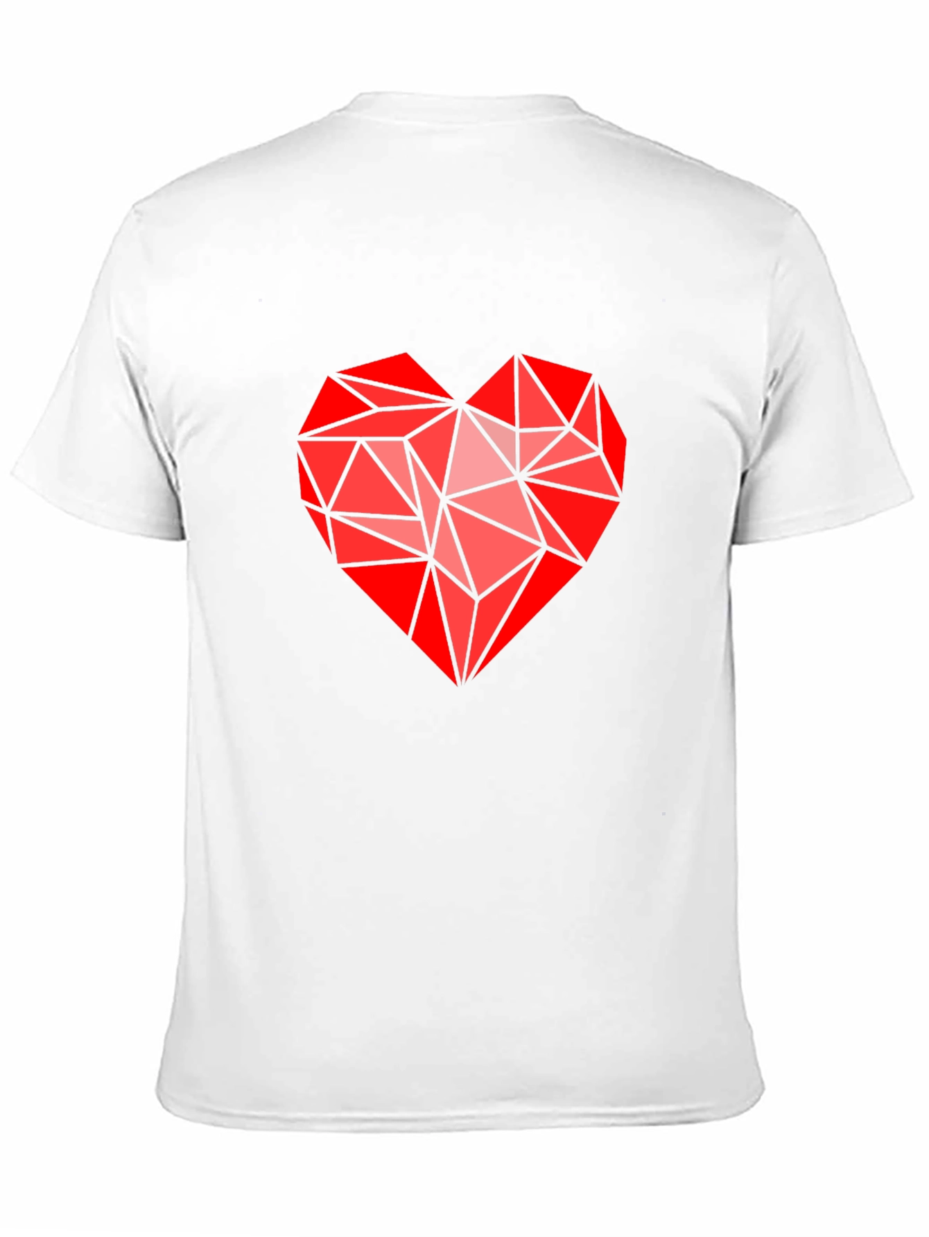 Geometric Heart Graphic Tee - Modern Love Statement Shirt