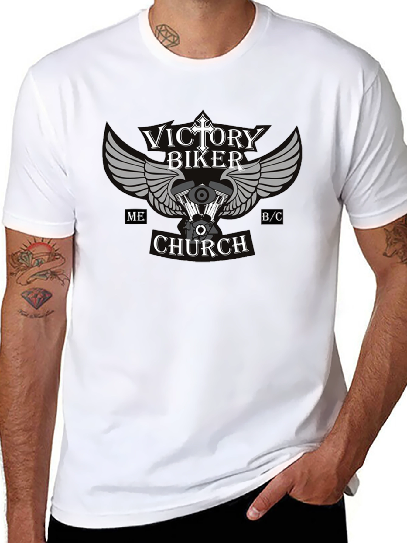 Victory Biker Church Graphic T-Shirt