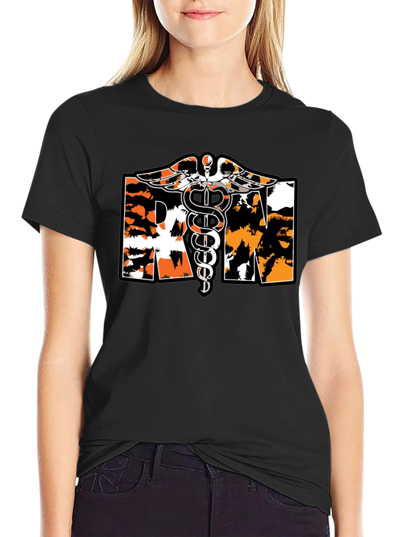 RN Caduceus T-Shirt Nurse Tee Medical Apparel