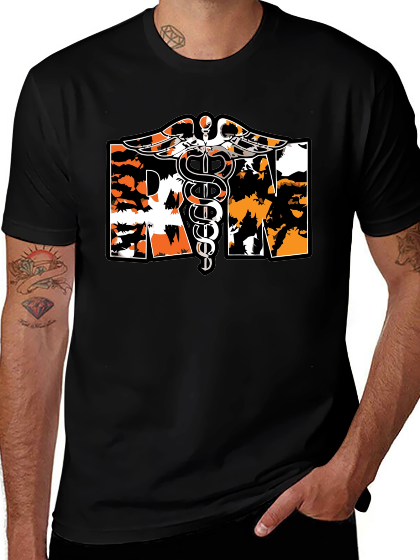 RN Caduceus T-Shirt Nurse Tee Medical Apparel