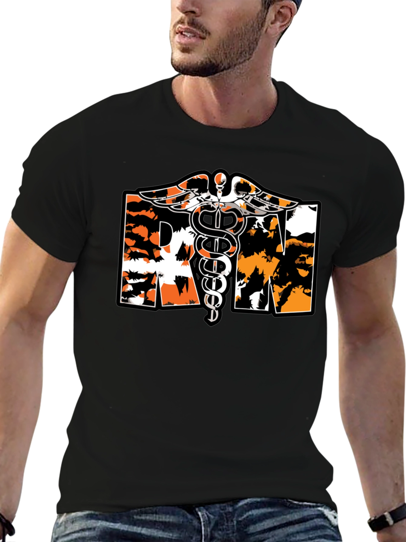 RN Caduceus T-Shirt Nurse Tee Medical Apparel