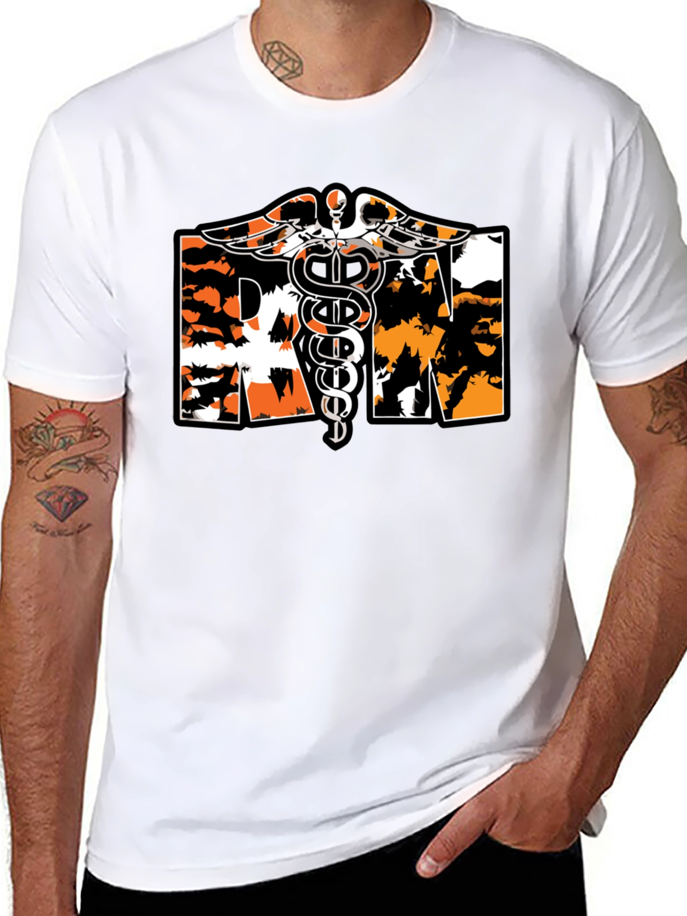 RN Caduceus T-Shirt Nurse Tee Medical Apparel